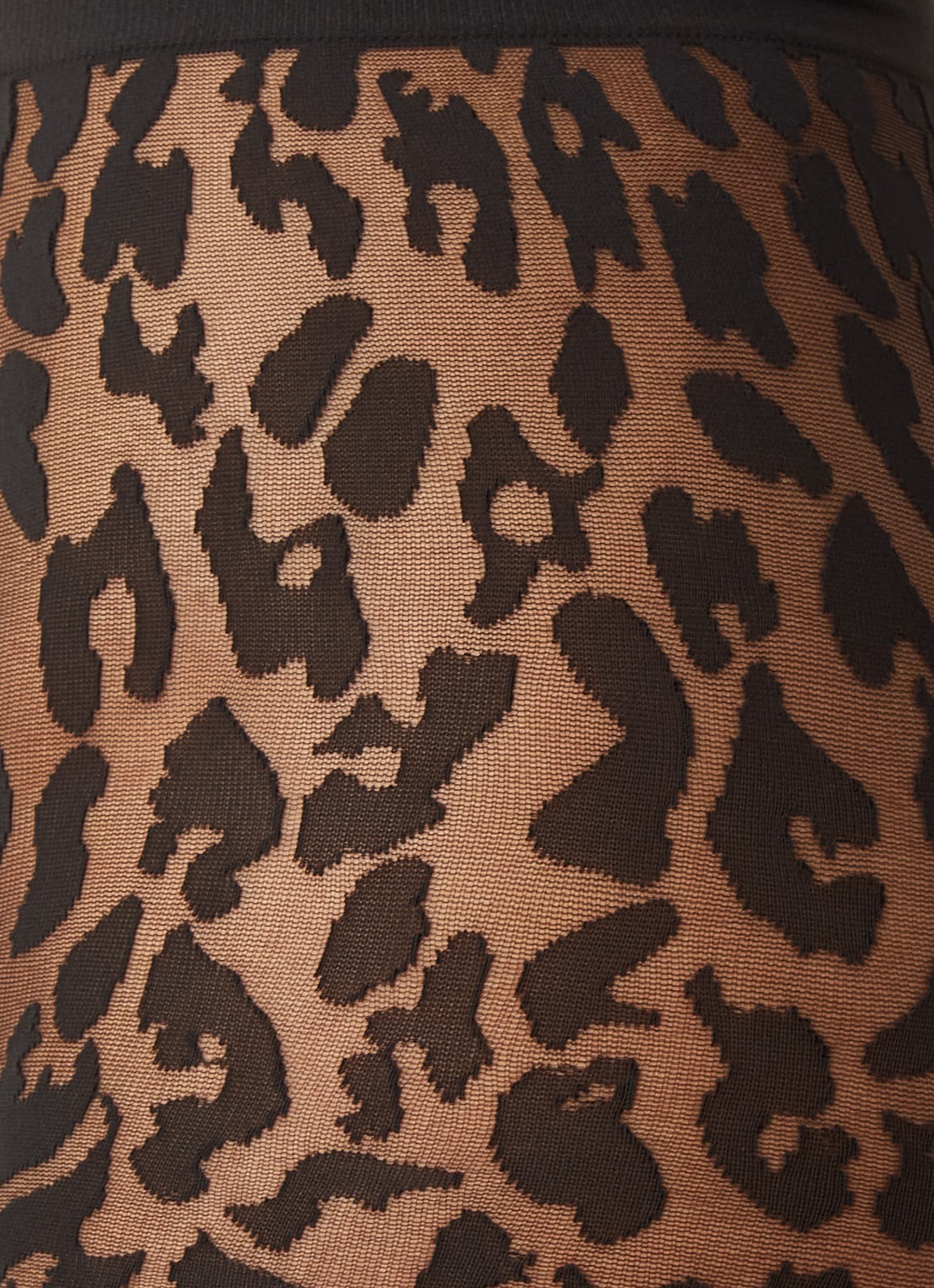 Wolford Josey panty met panterprint in 20 denier - detail 3 diepzwart