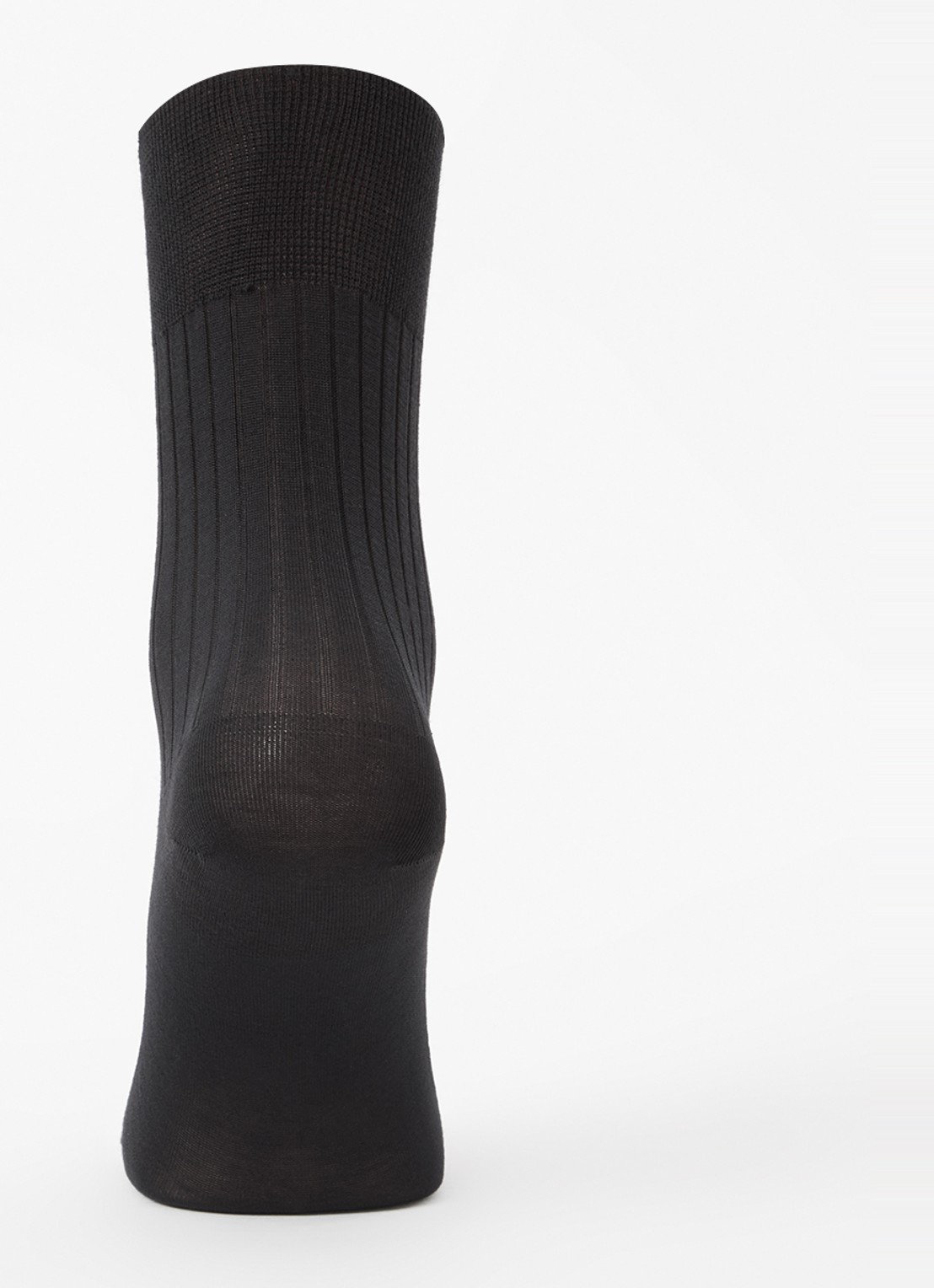 Wolford Luxury Cotton ribgebreide sokken - voorkant 3 zwart