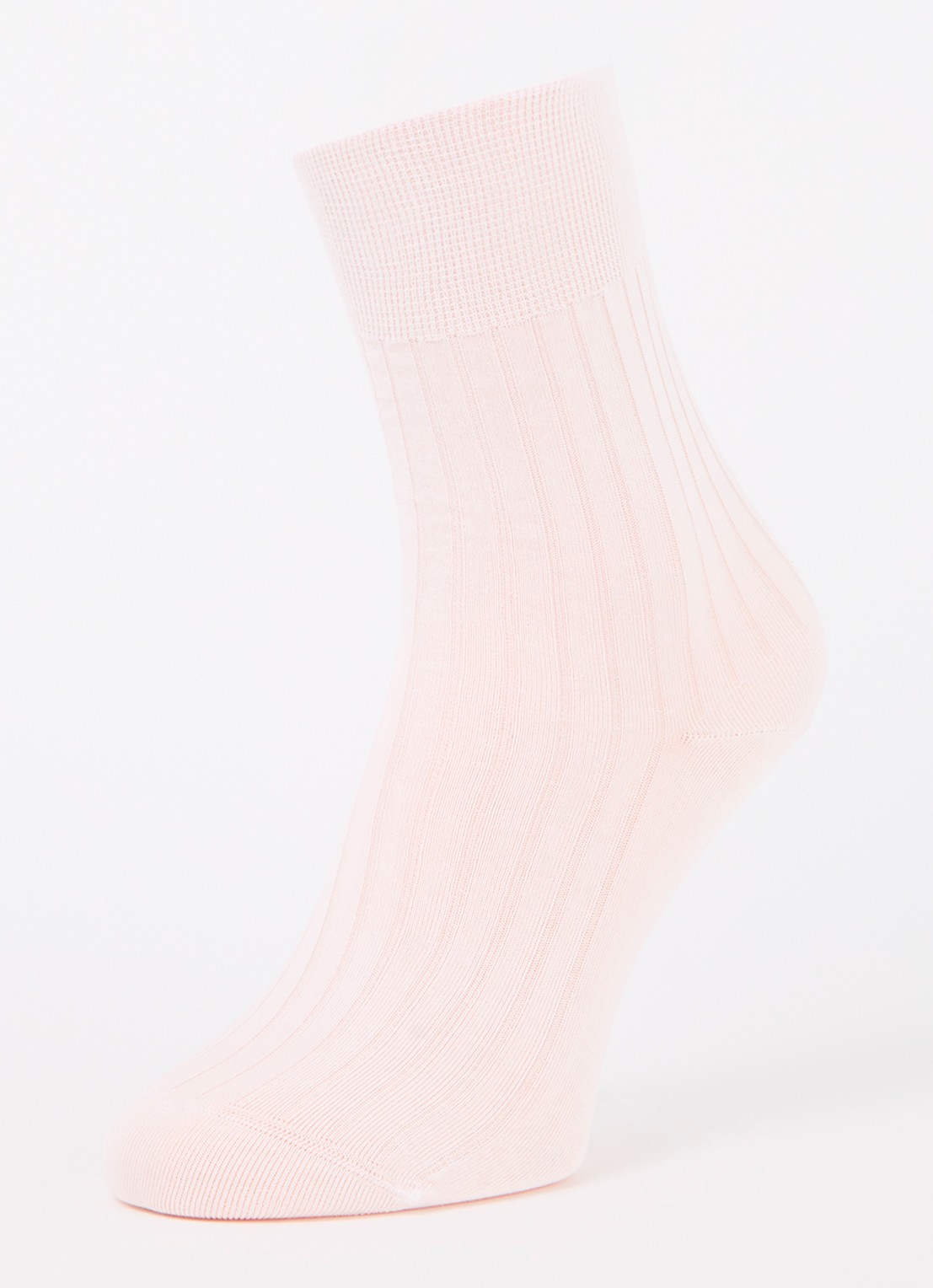 Wolford Luxury Cotton ribgebreide sokken - detail wit