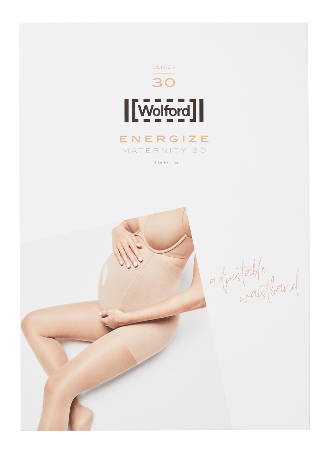 Wolford Maternity panty in 30 denier - voorkant beige