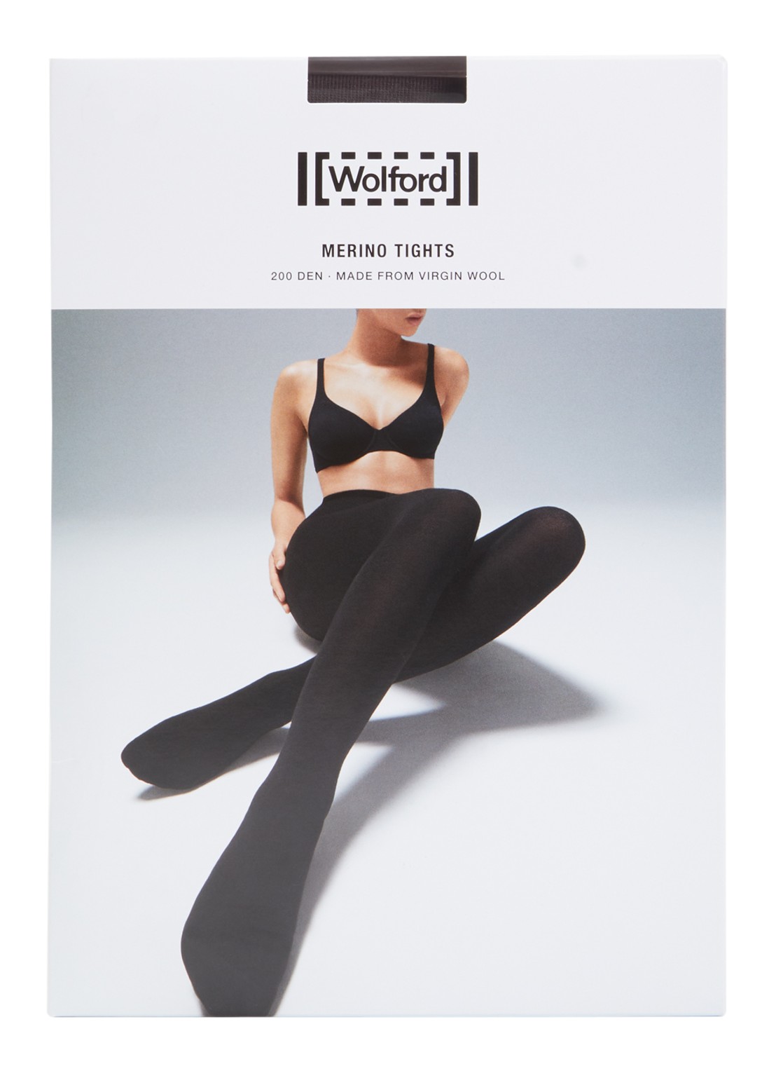 Wolford Merino maillot in 200 denier - voorkant donkerbruin