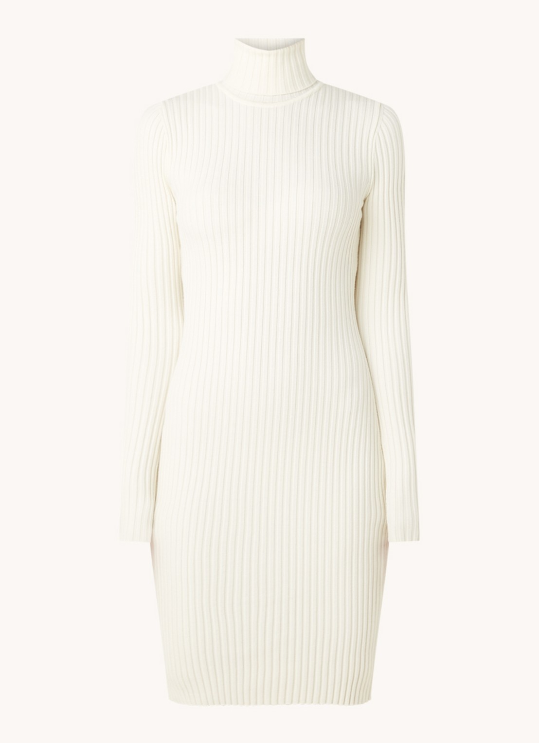 Wolford Merino mini trui-jurk in wolblend - voorkant 2 gebroken wit