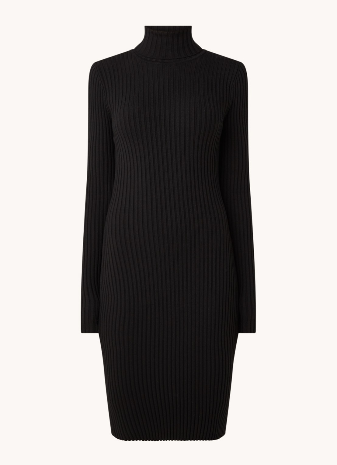 Wolford Merino mini trui-jurk in wolblend - voorkant 2 zwart