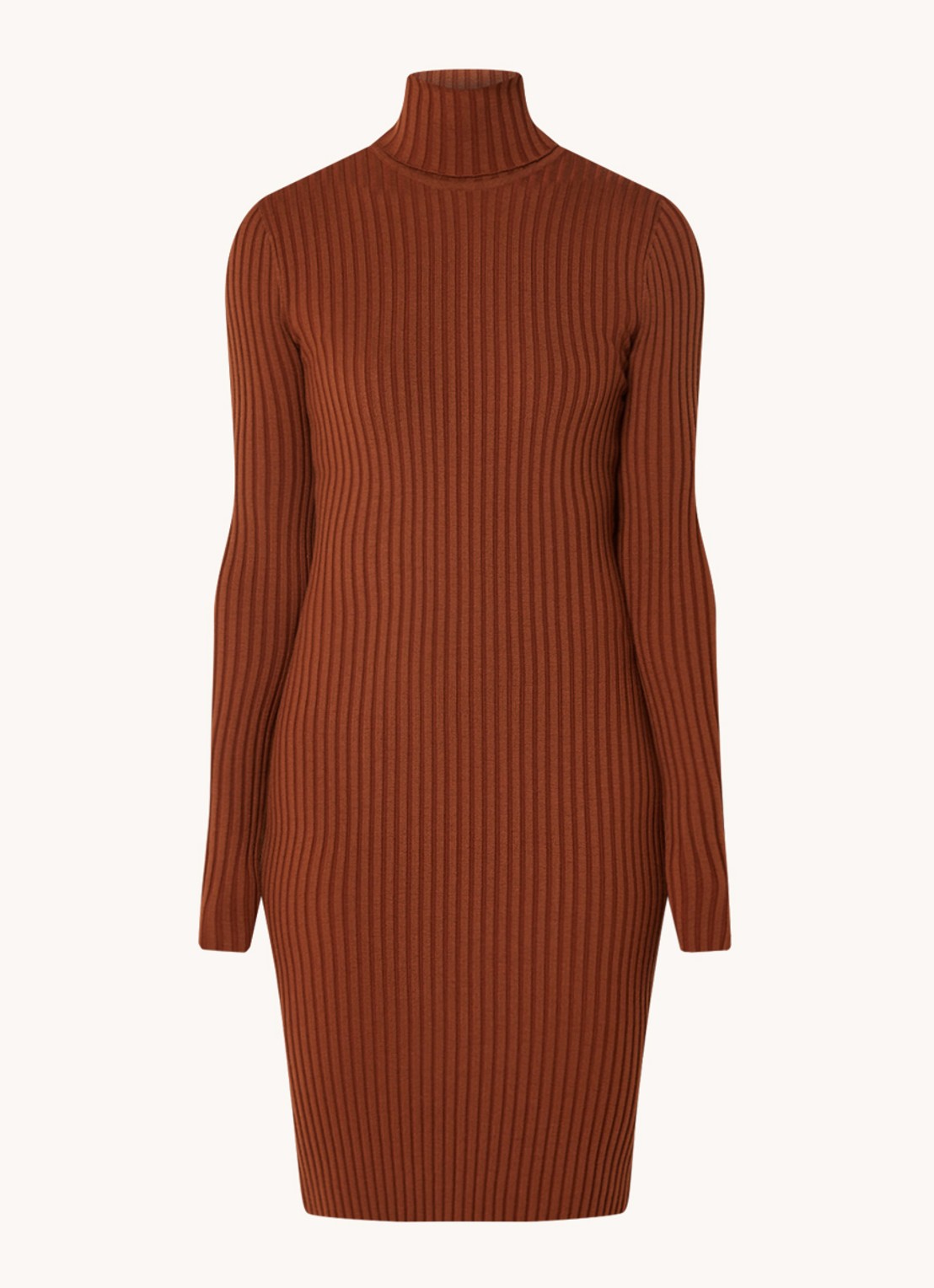 Wolford Merino mini trui-jurk in wolblend - voorkant 3 roodbruin