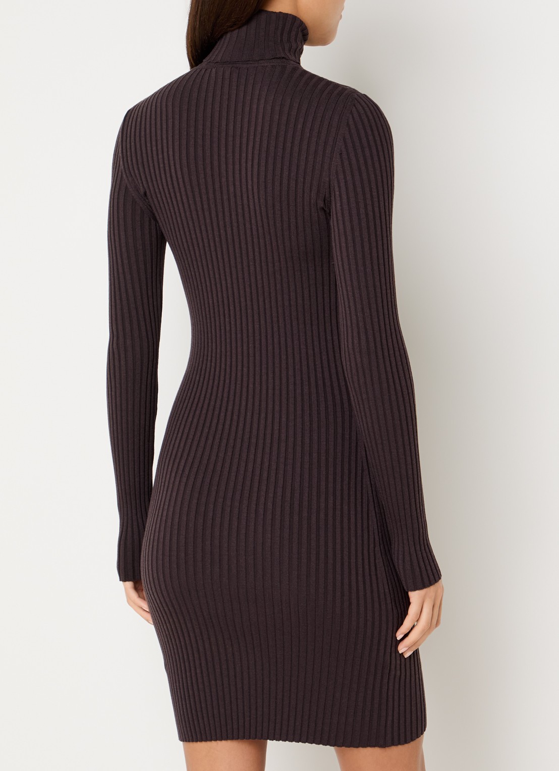 Wolford Merino mini trui-jurk in wolblend - achterkant 2 aubergine
