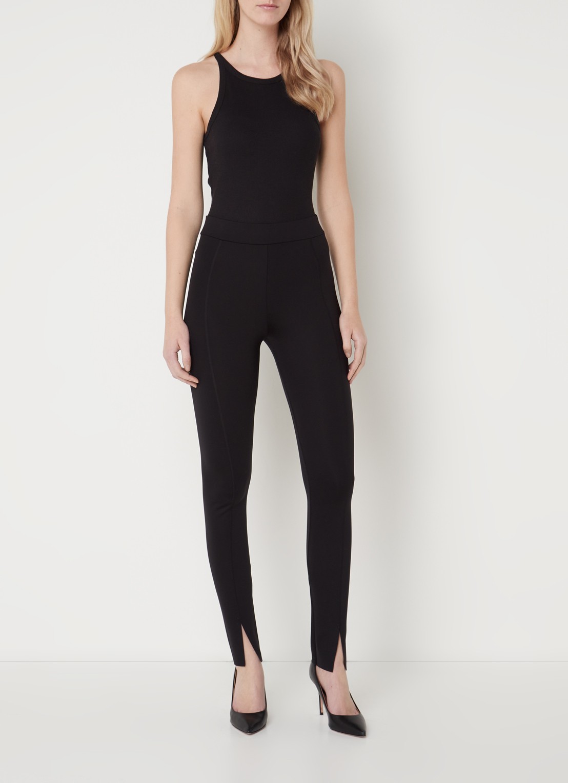 Wolford Midnight Grace high waist legging met split - voorkant 4 zwart