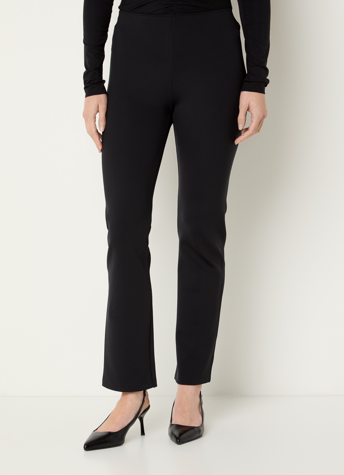 Wolford Midnight Grace high waist slim fit pantalon - detail 4 zwart
