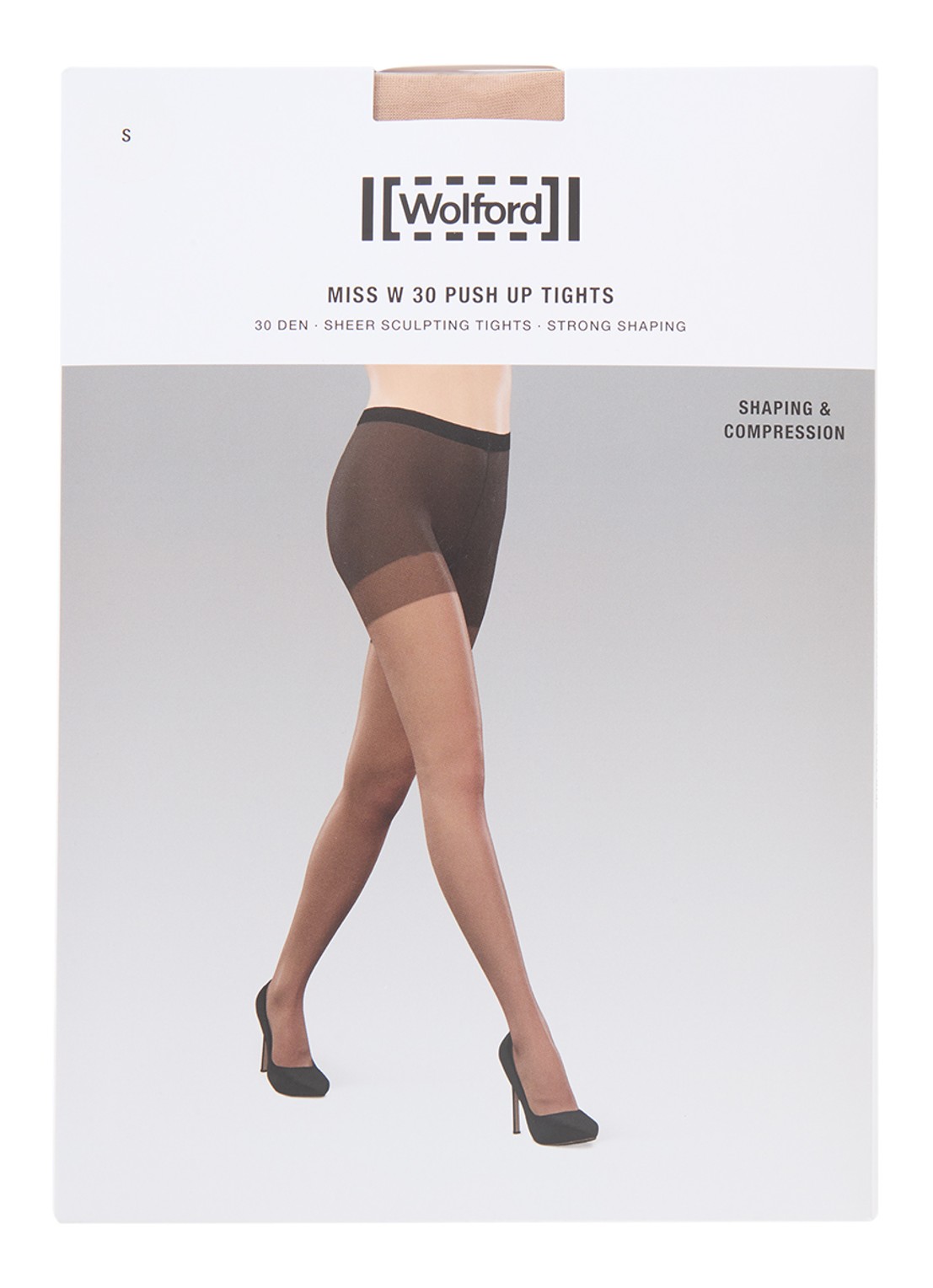 Wolford Miss W panty in 30 denier - voorkant 3 beige