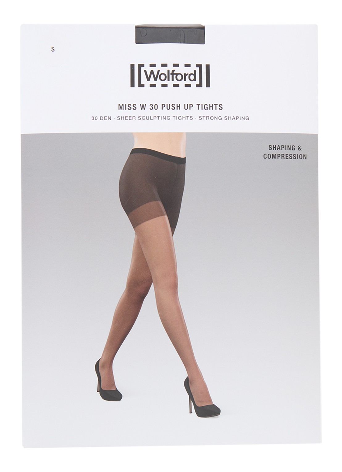 Wolford Miss W panty in 30 denier - voorkant 3 zwart