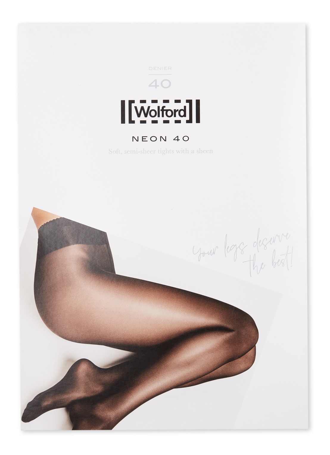 Wolford Neon panty in 40 denier  - voorkant 3 zwart