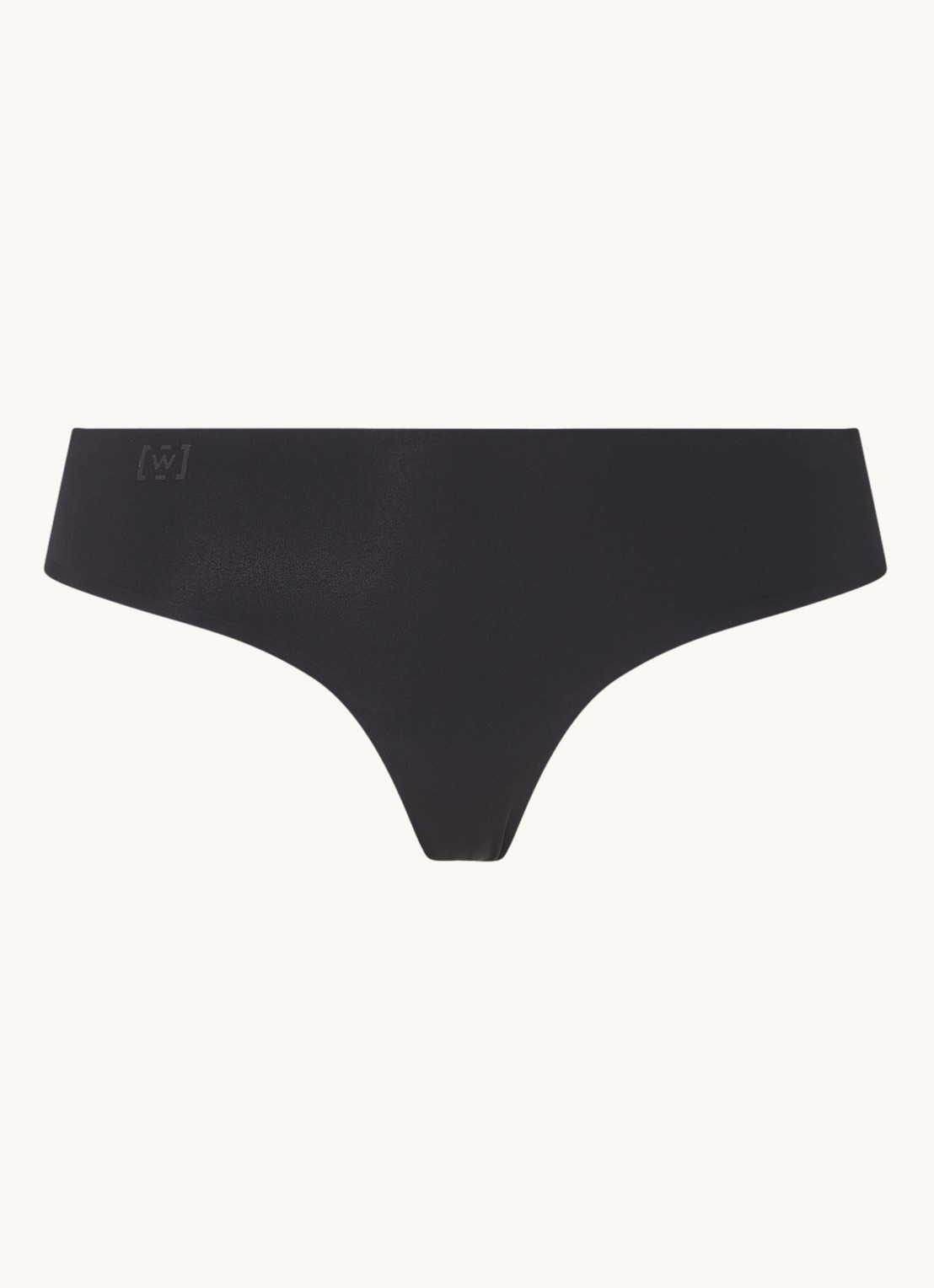 Wolford Pure Brazilian naadloze slip - voorkant 2 zwart