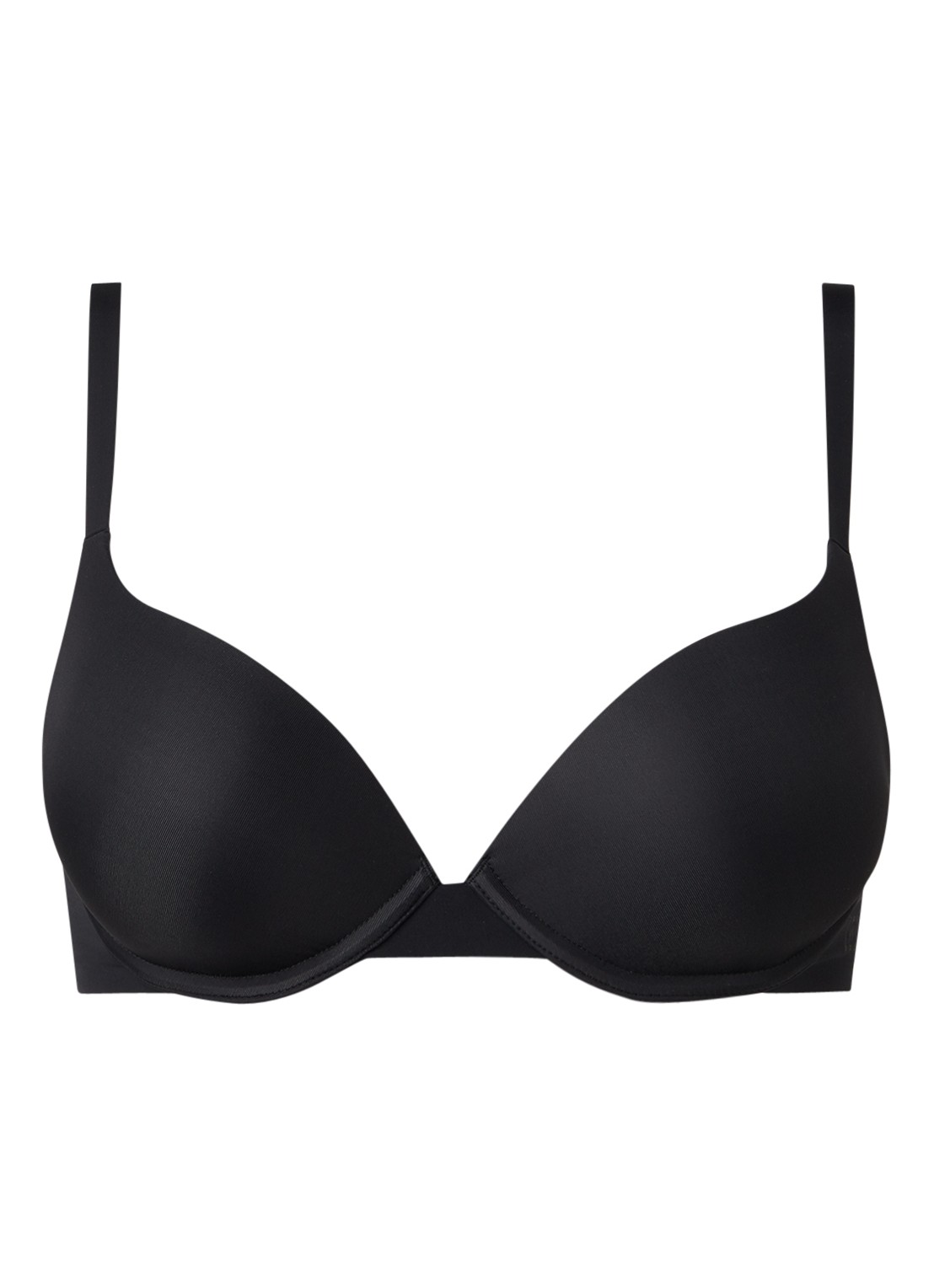 Wolford Pure naadloze push-up bh - voorkant diepzwart
