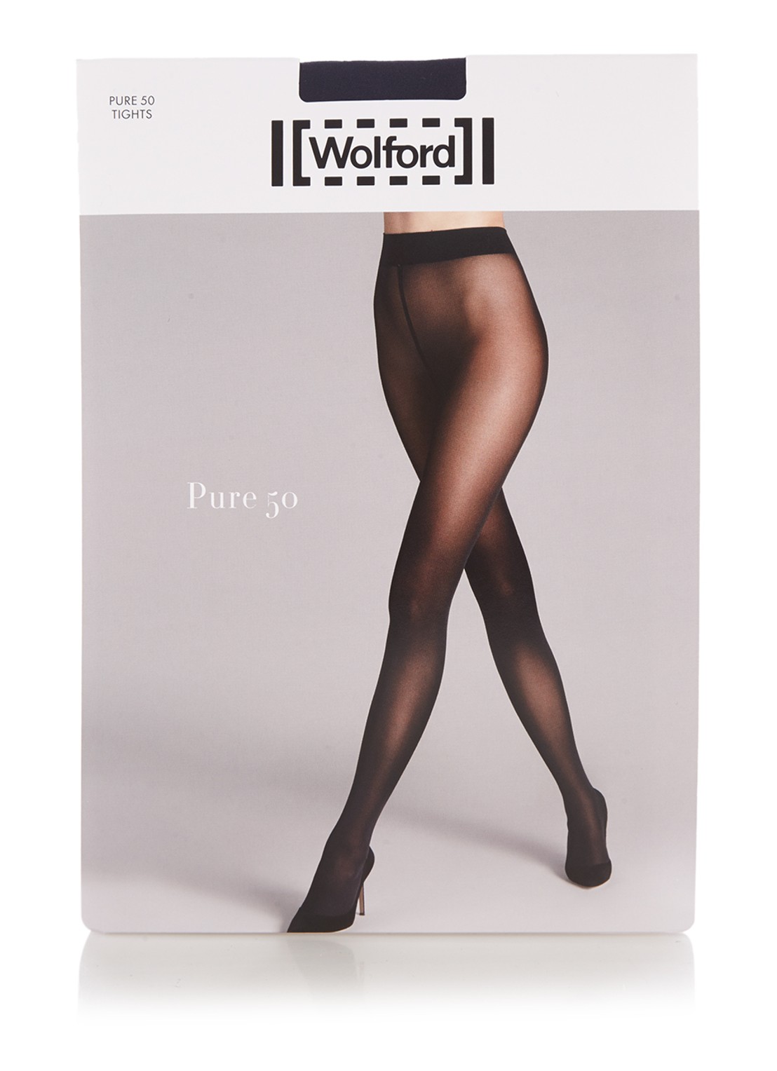 Wolford Pure panty in 50 denier  - voorkant 2 donkerblauw