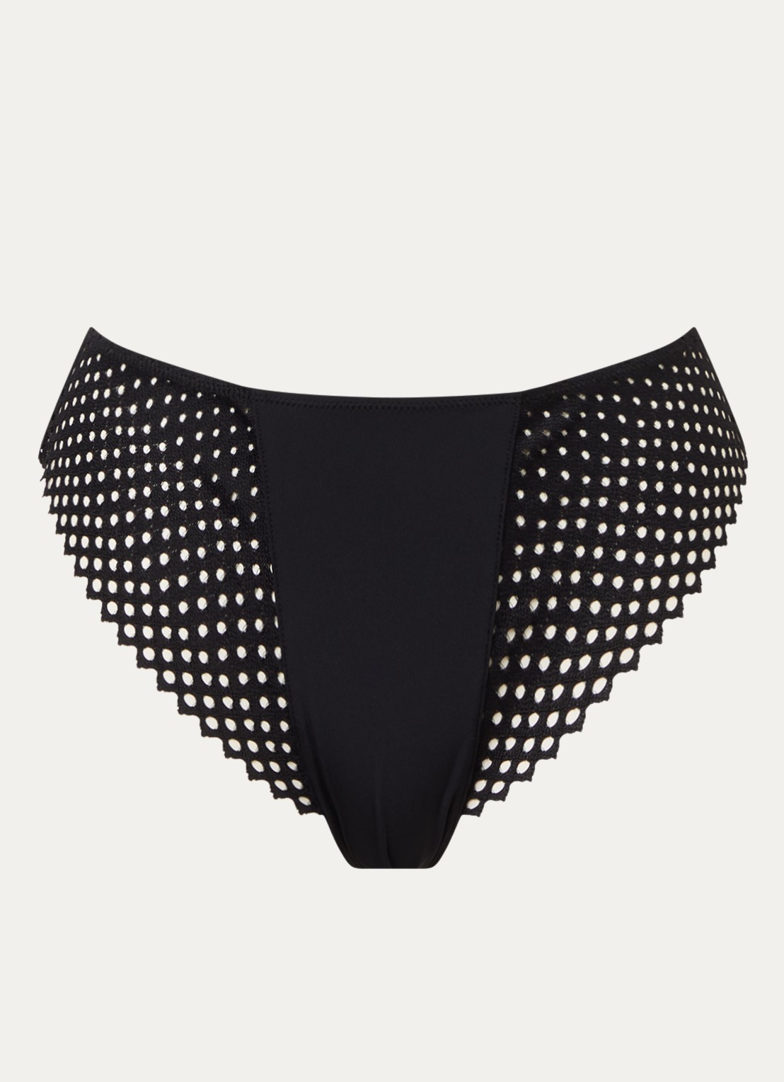 Wolford Romantic slip met opengewerkt dessin - voorkant 3 zwart