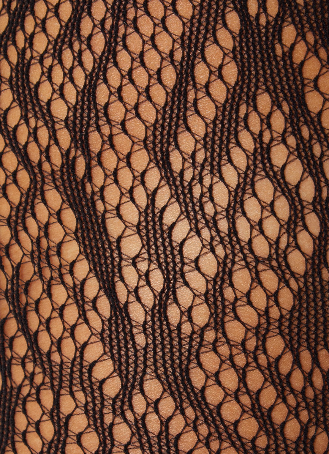 Wolford Rose Lace Effect netpanty  - detail zwart