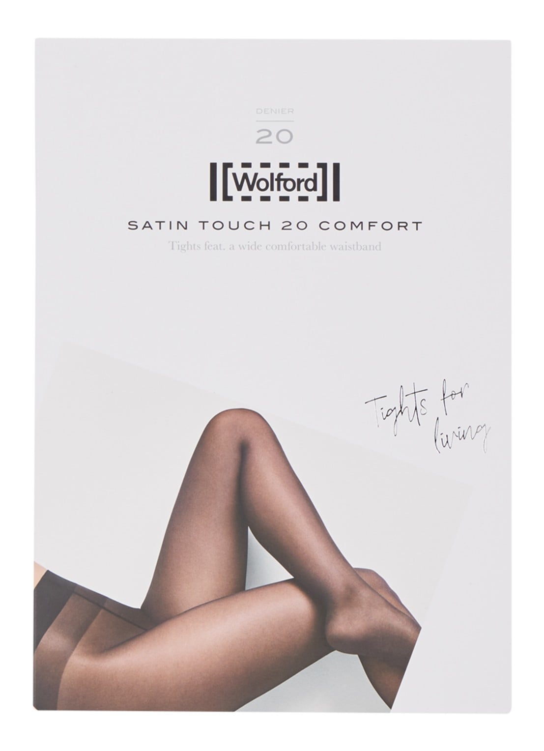 Wolford Satin Touch panty in 20 denier - voorkant 2 donkerbruin