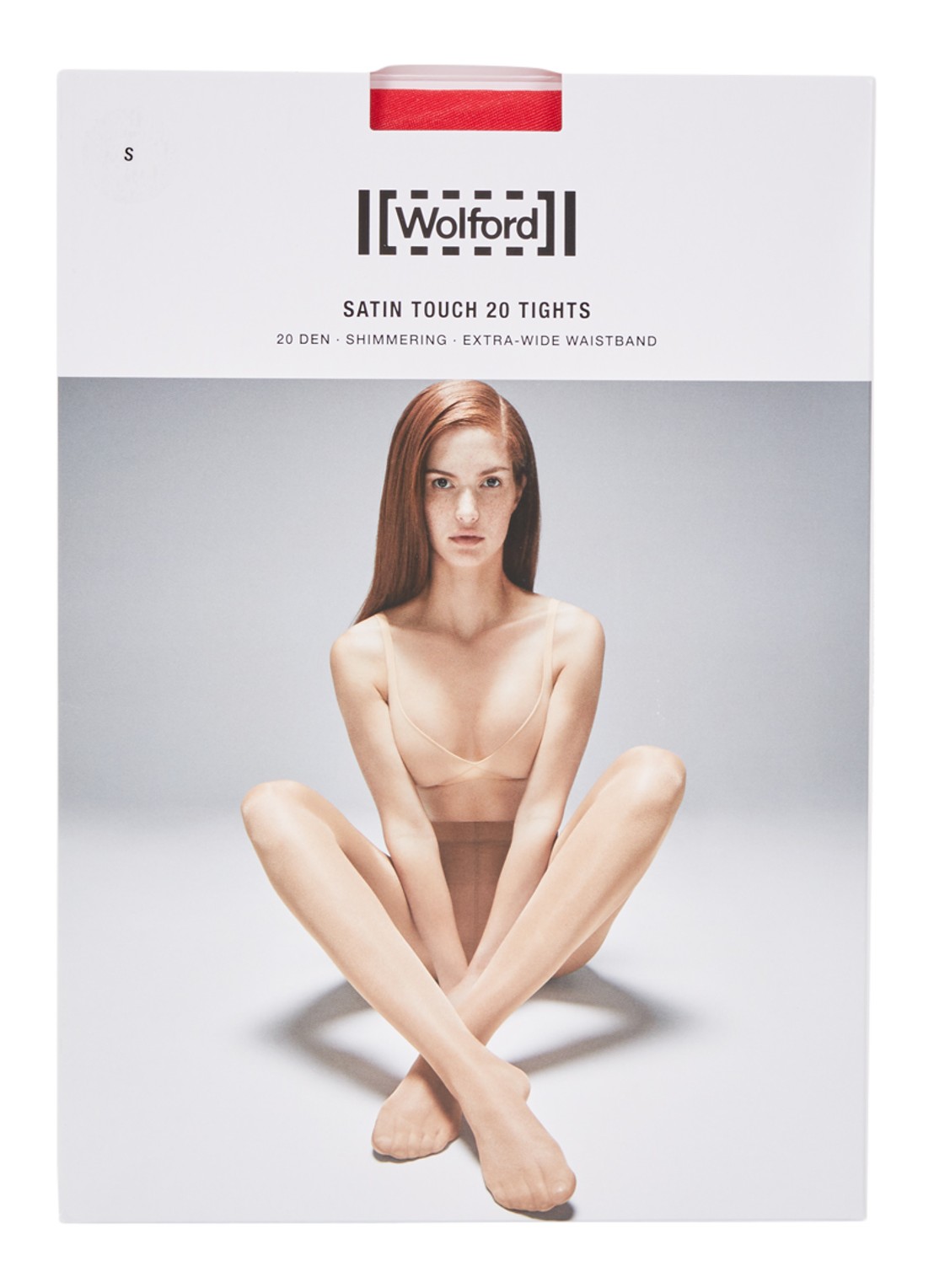 Wolford Satin Touch panty in 20 denier - voorkant cranberryrood