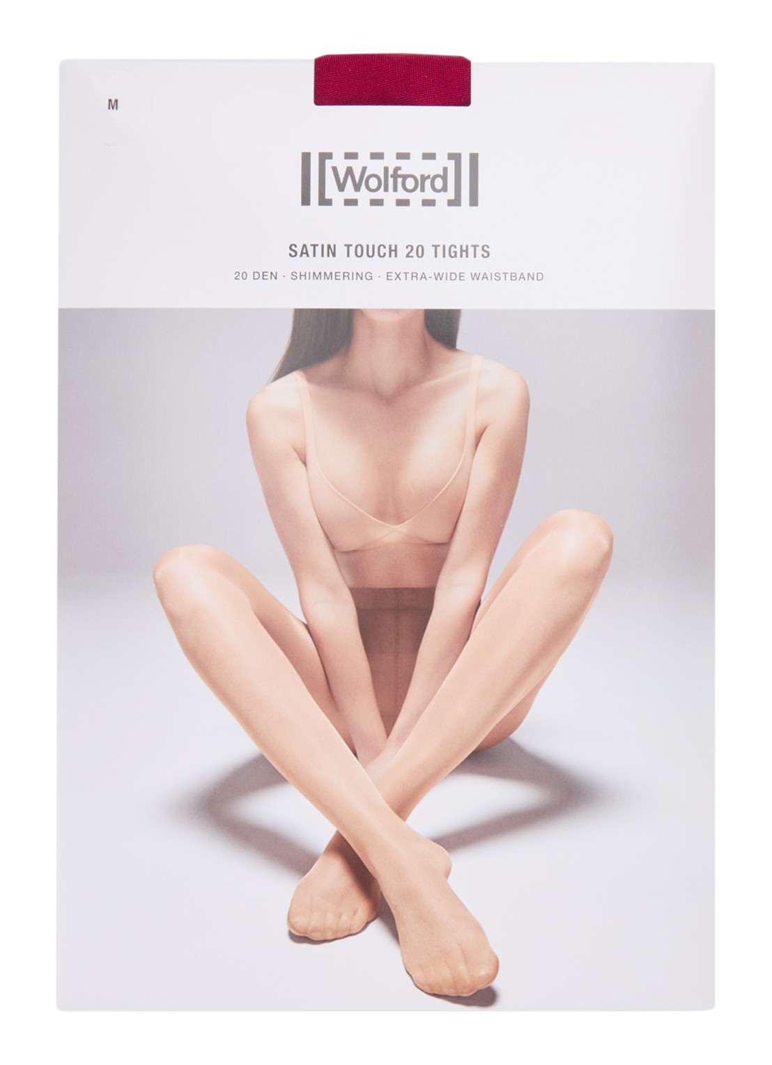 Wolford Satin Touch panty in 20 denier - voorkant 3 donkerrood