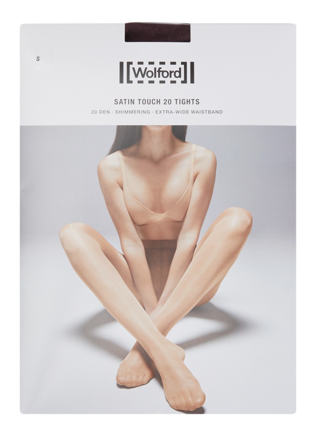 Wolford Satin Touch panty in 20 denier - voorkant aubergine