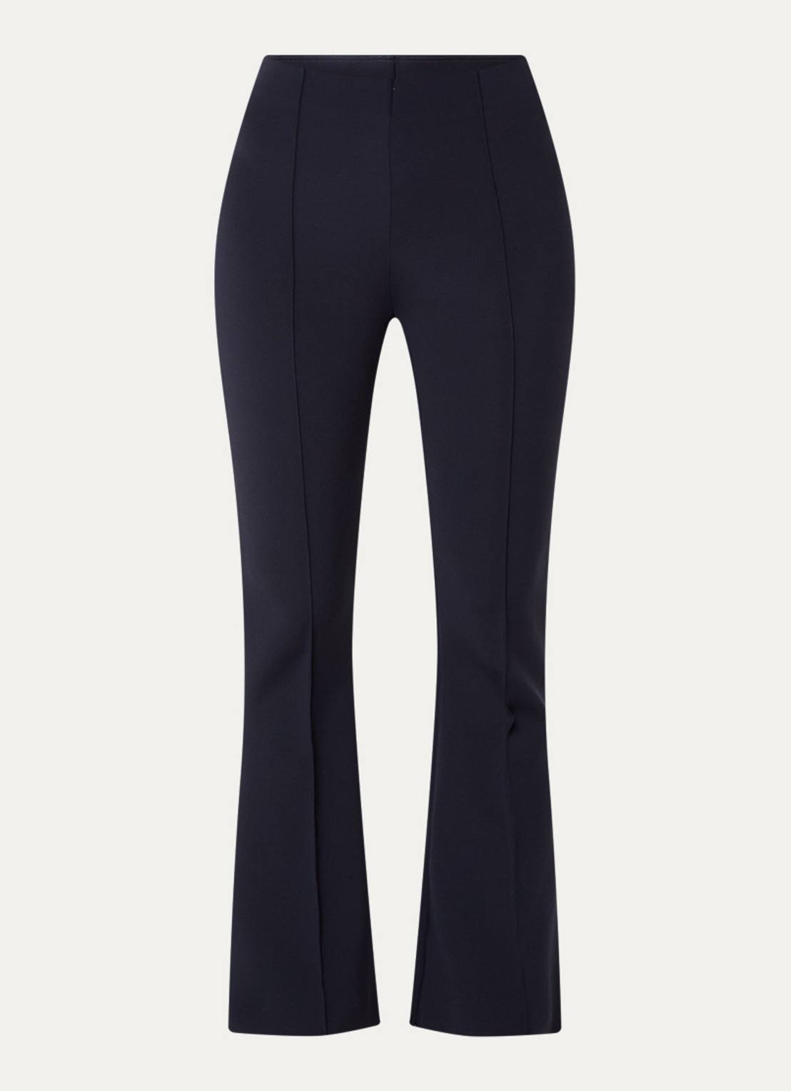 Wolford Scuba high waist flared legging met persplooi - voorkant 3 donkerblauw