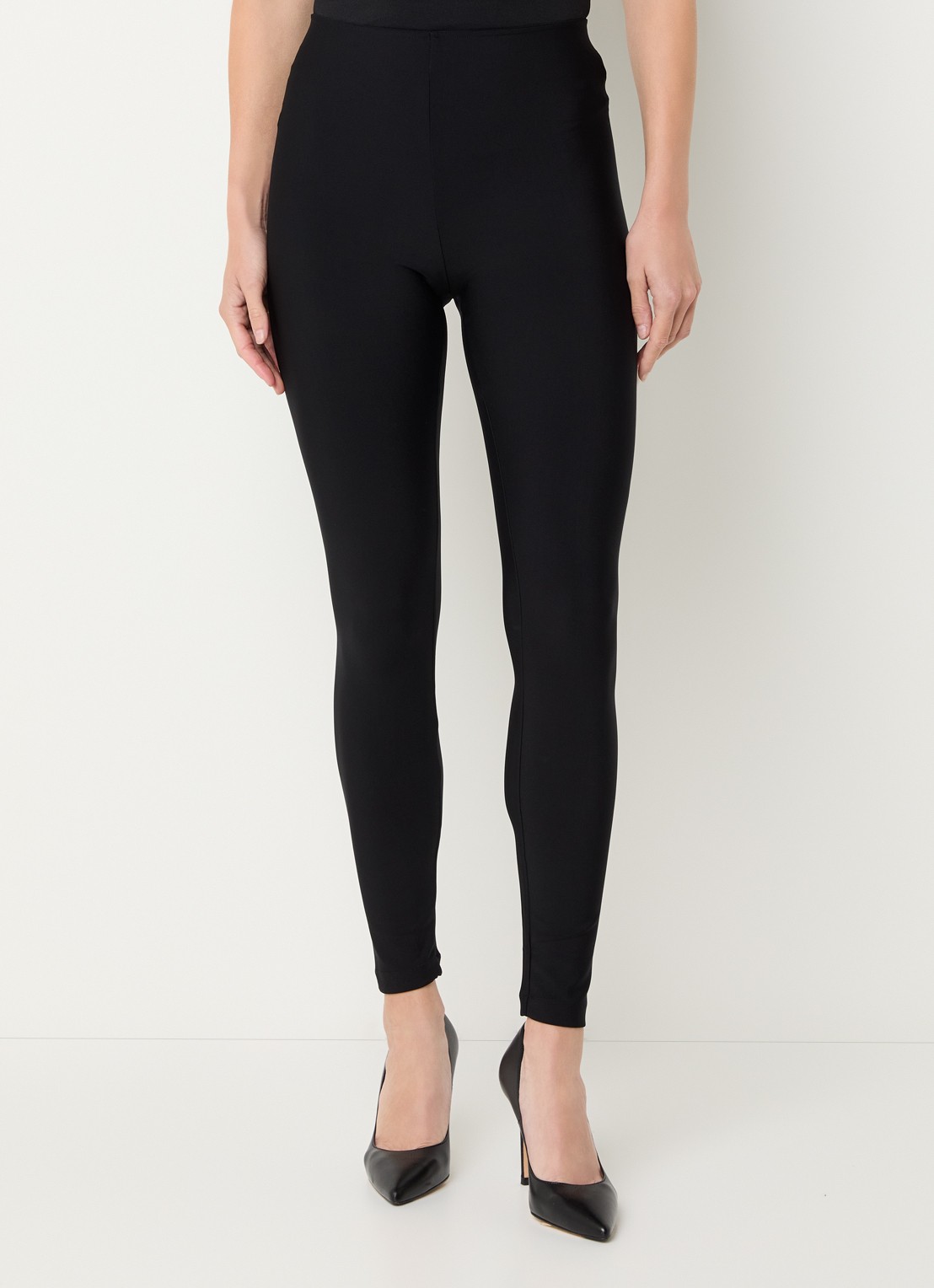 Wolford Scuba high waist skinny fit legging met stretch - detail 3 antraciet