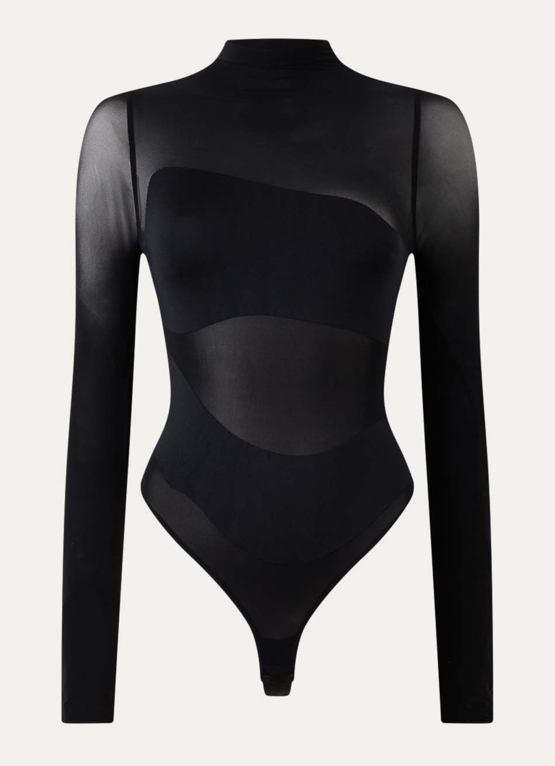 Wolford Shade stringbody met print - voorkant 3 zwart