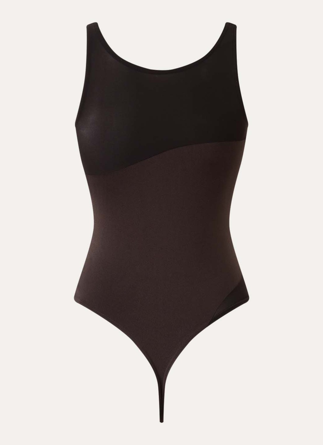 Wolford Shade stringbody  - achterkant donkerbruin