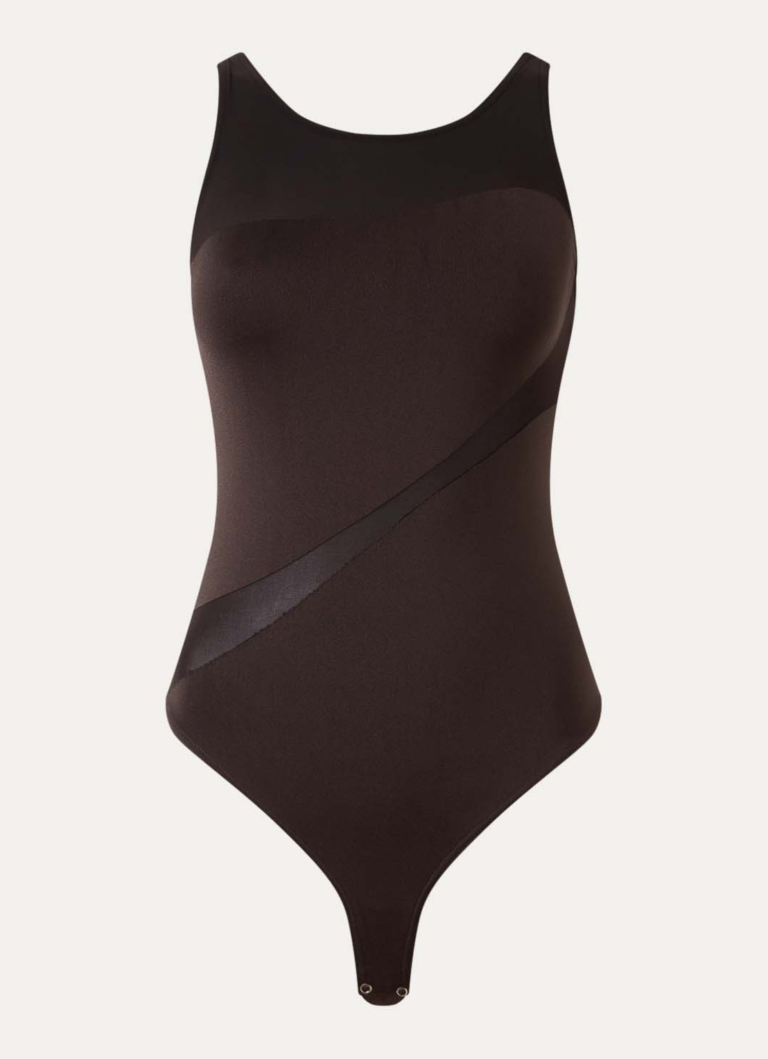Wolford Shade stringbody  - voorkant 3 donkerbruin