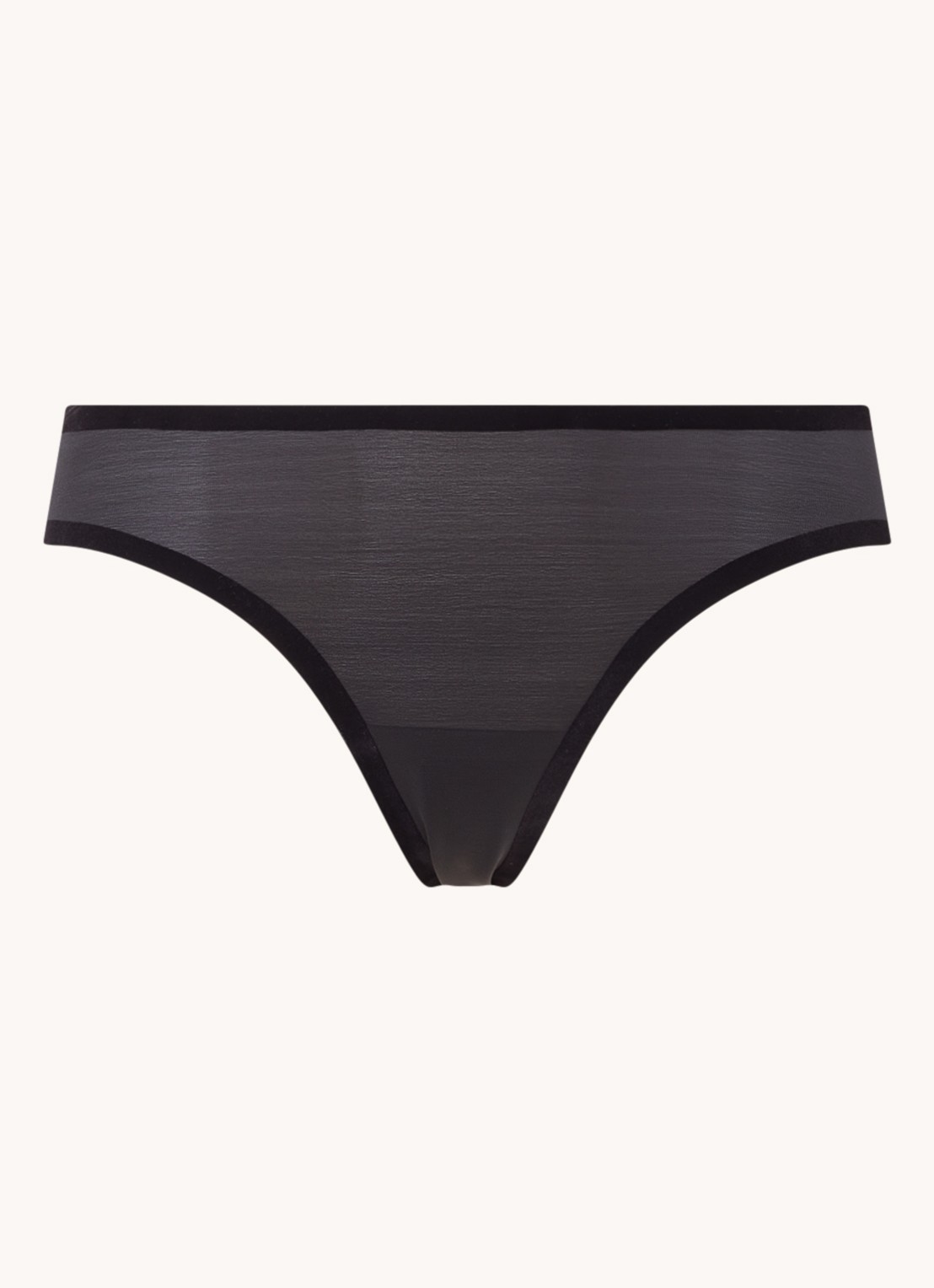 Wolford Sheer Touch naadloze slip - voorkant 2 diepzwart