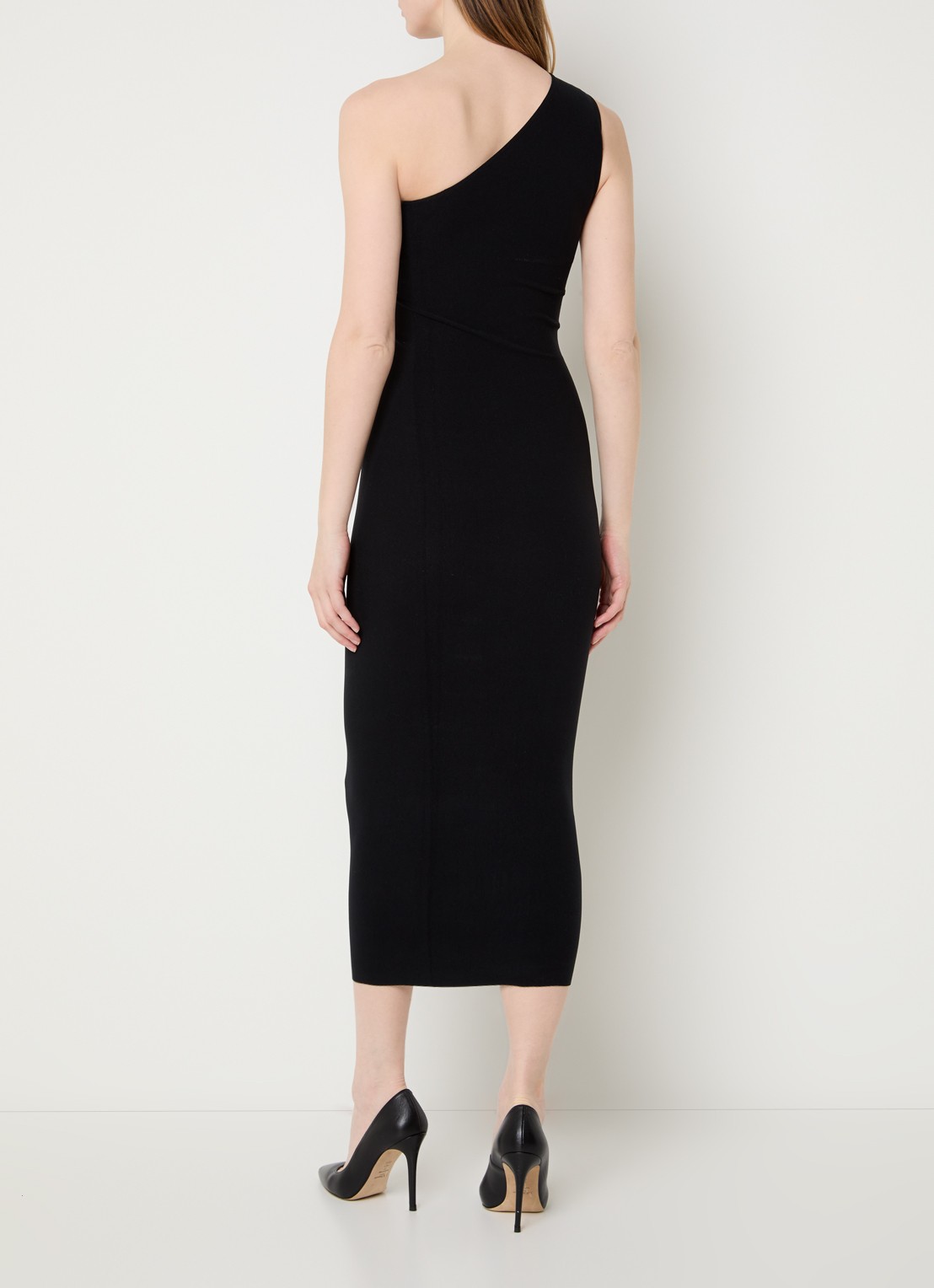 Wolford Slash midi kokerjurk met cut-out detail - achterkant zwart