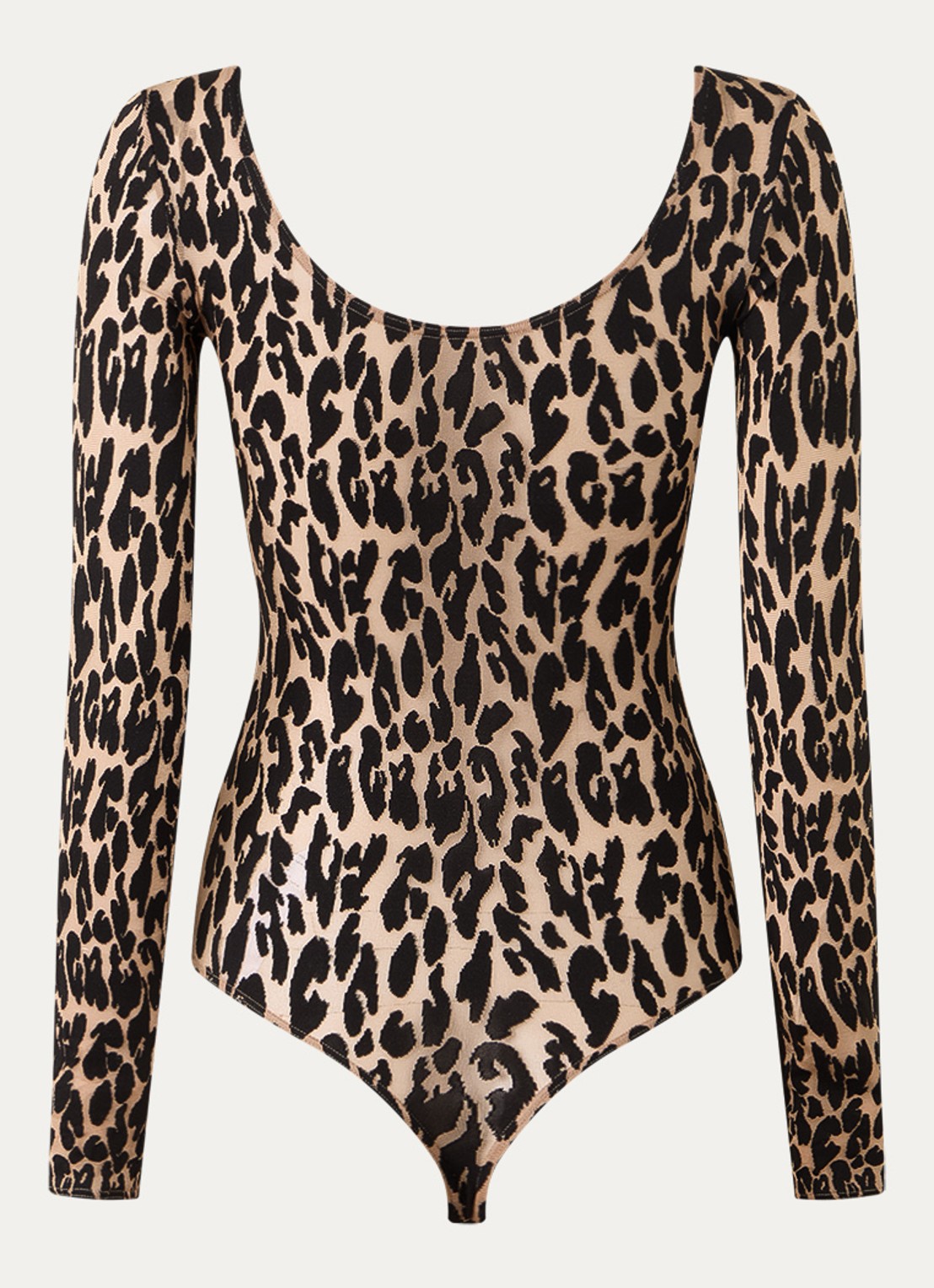 Wolford Stringbody met panterprint - achterkant 4 beige