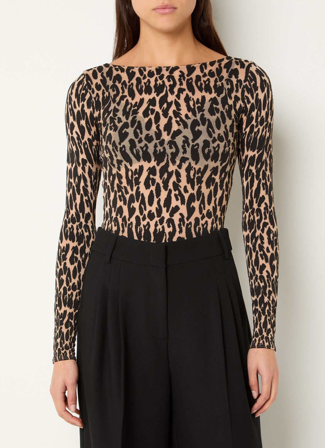 Wolford Stringbody met panterprint - detail 3 beige