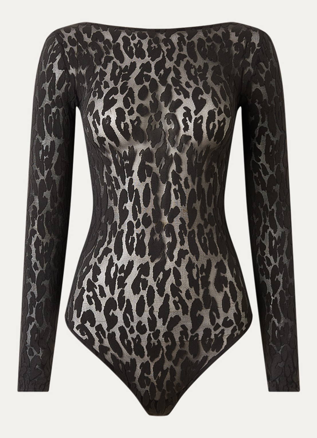 Wolford Stringbody met panterprint - voorkant 2 zwart