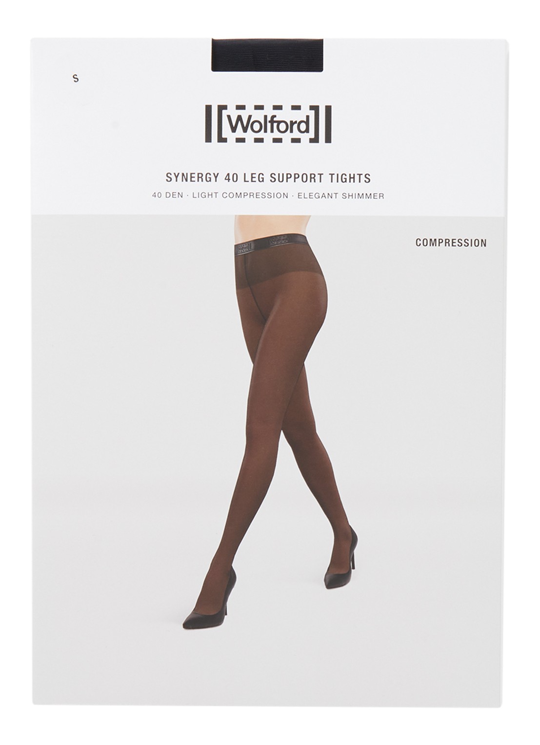 Wolford Synergy corrigerende panty in 40 denier - voorkant 3 antraciet