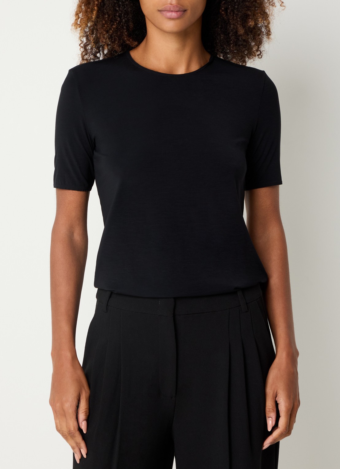 Wolford T-shirt met ronde hals - detail zwart