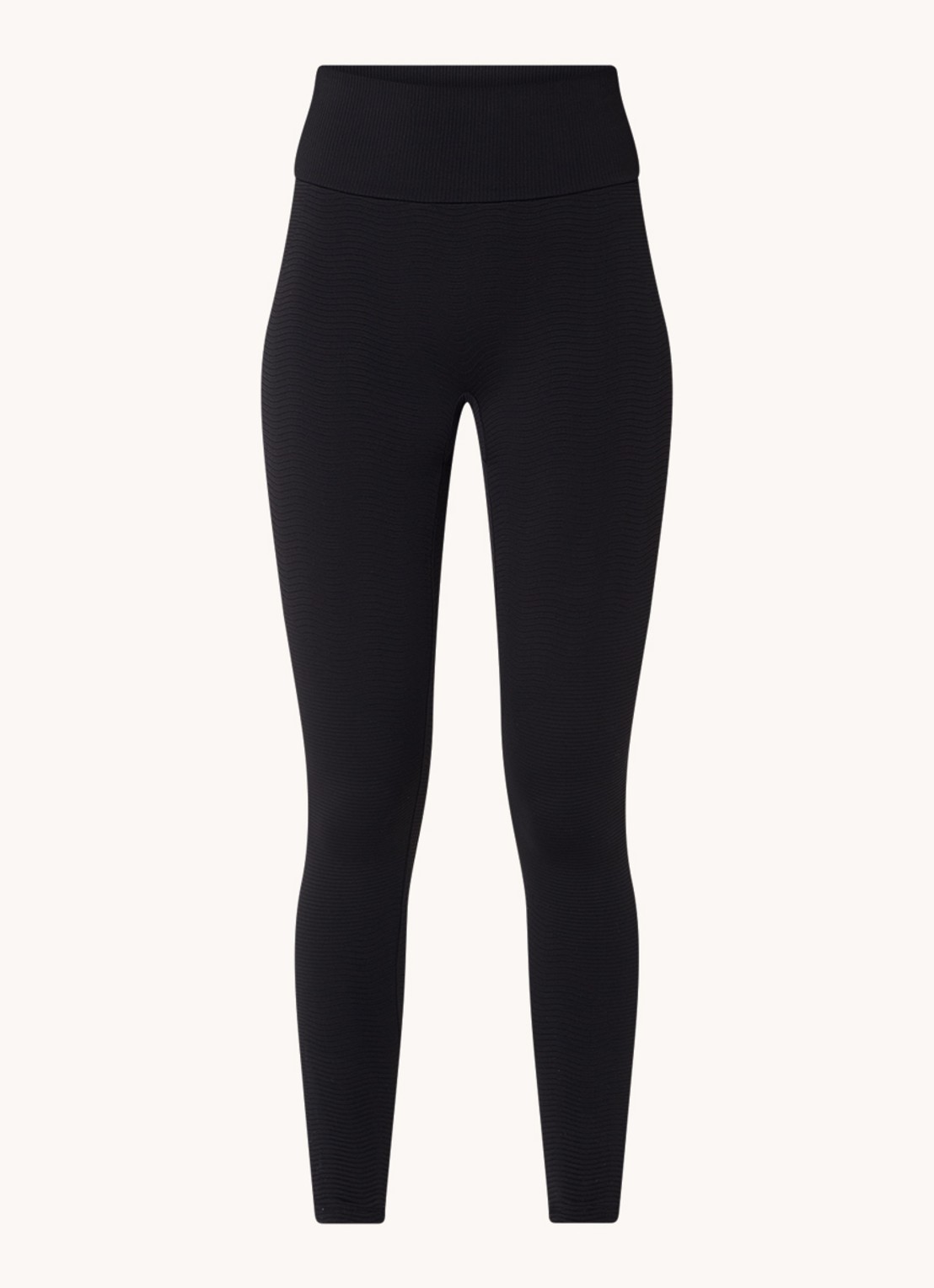 Wolford The Wellness high waist corrigerende legging met structuur - voorkant zwart