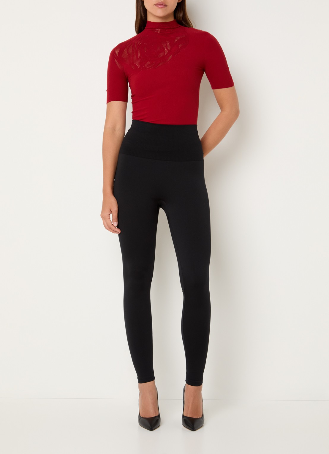 Wolford The Wonderful high waist corrigerende legging  - voorkant 5 antraciet