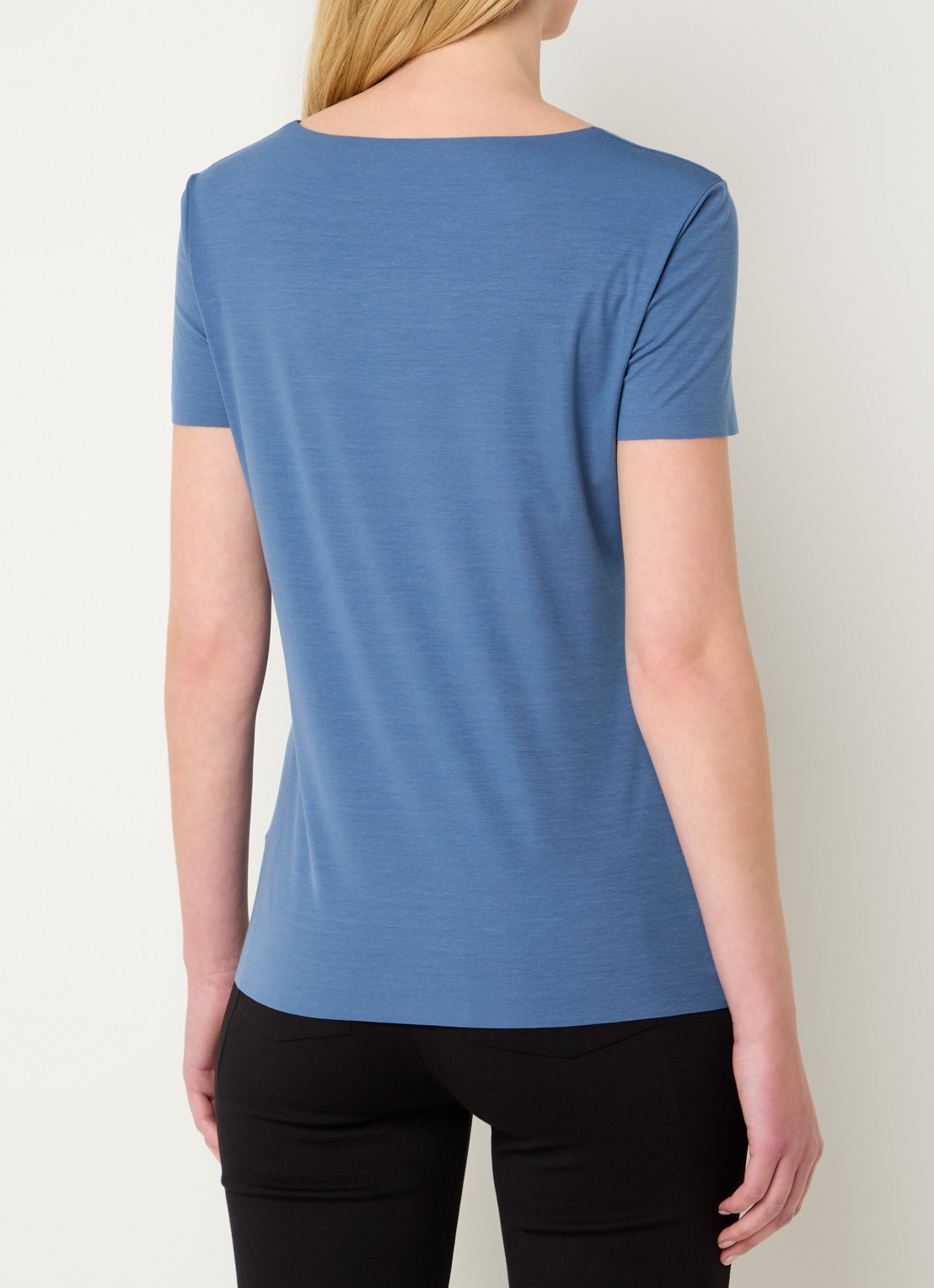 Wolford Top met stretch - achterkant 4 staalblauw