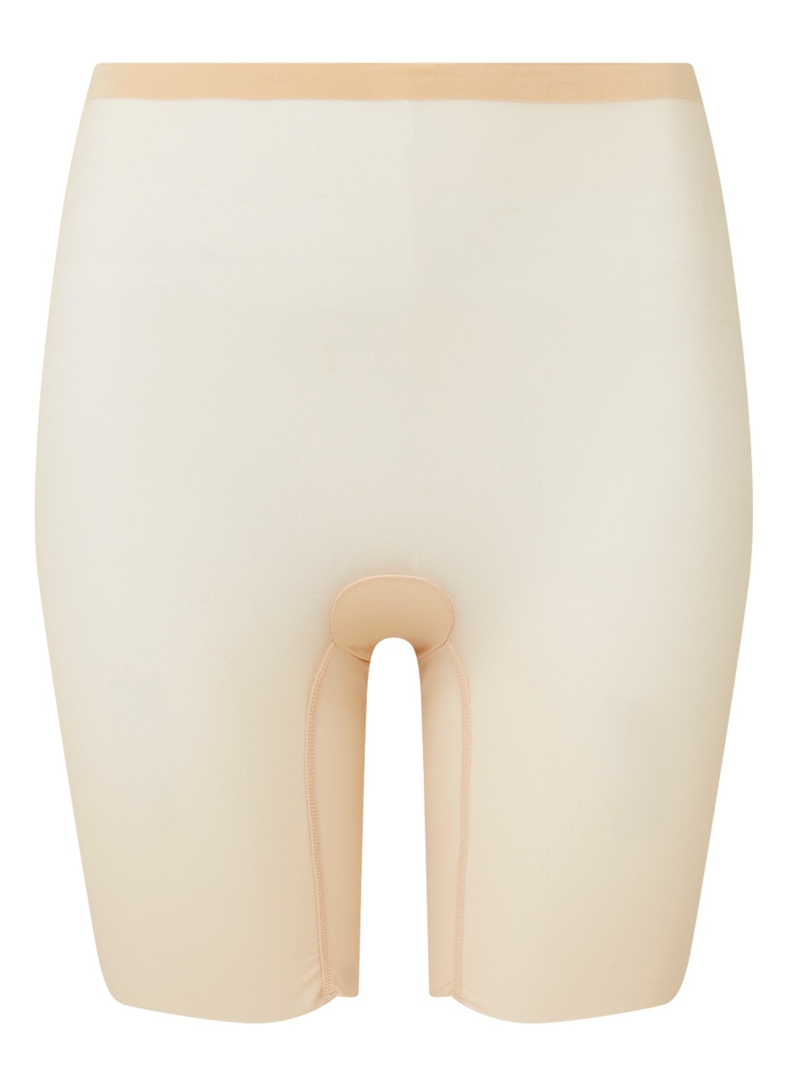 Wolford Tulle Control corrigerende short van mesh - voorkant 5 beige