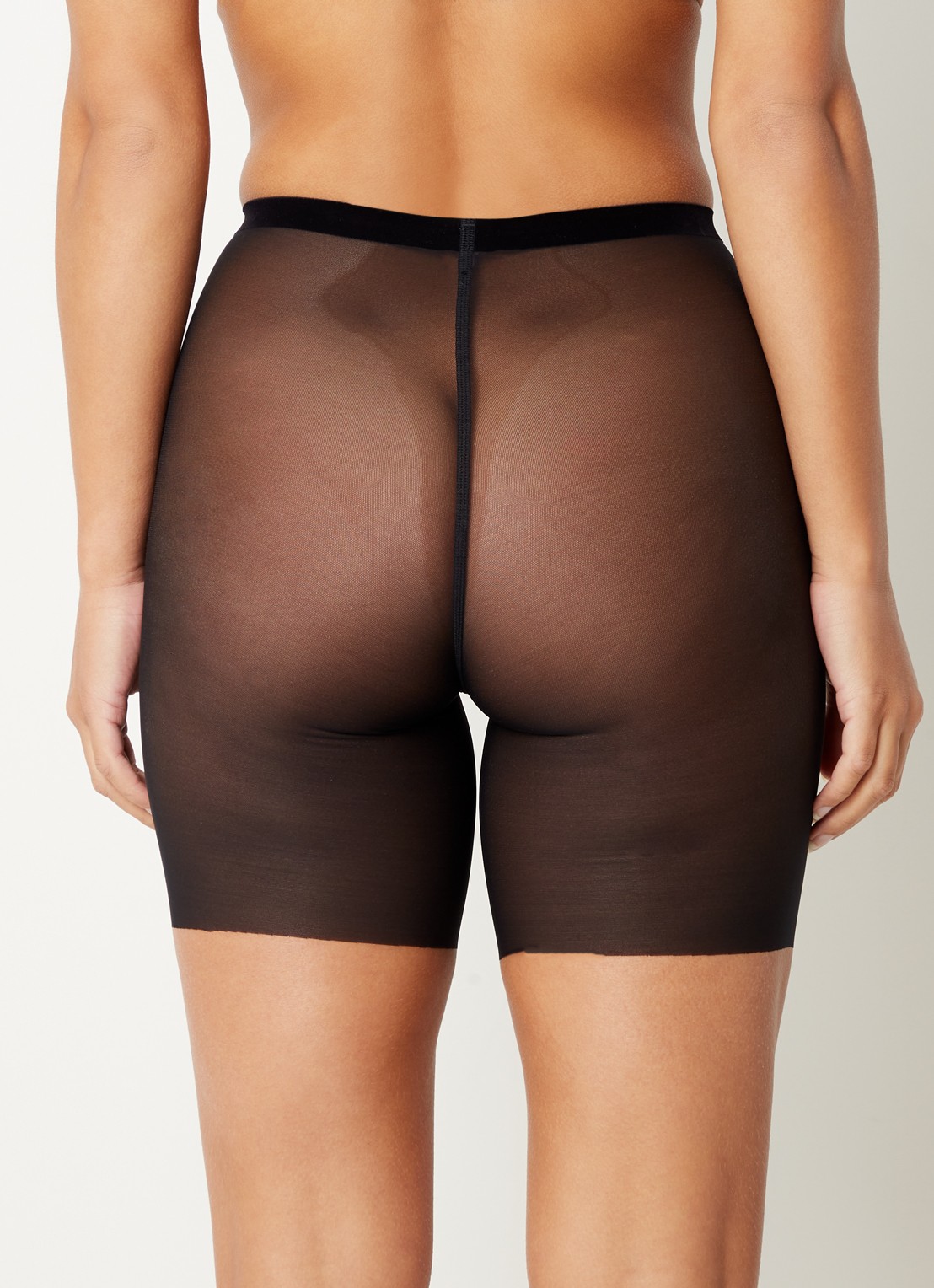 Wolford Tulle Control corrigerende short van mesh - achterkant 3 zwart