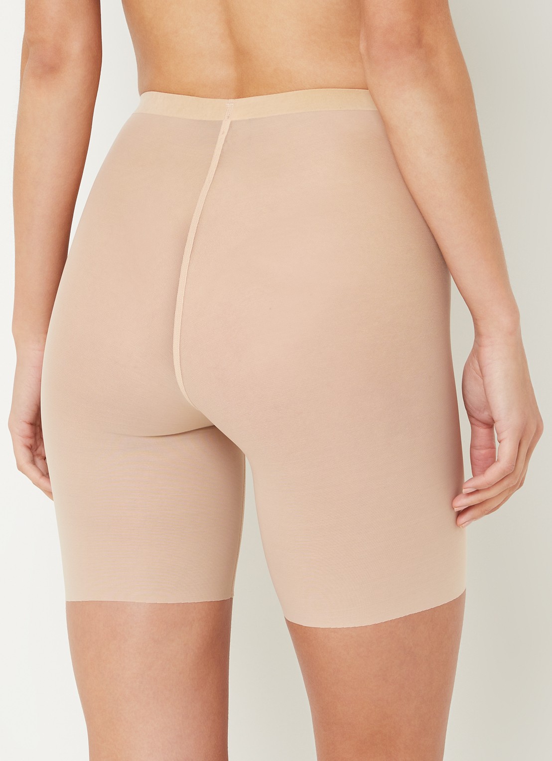Wolford Tulle Control corrigerende short van mesh - achterkant 3 creme