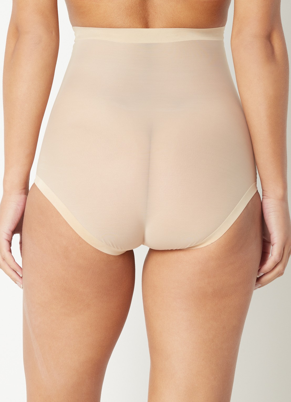 Wolford Tulle Control corrigerende tailleslip van mesh - achterkant 3 beige