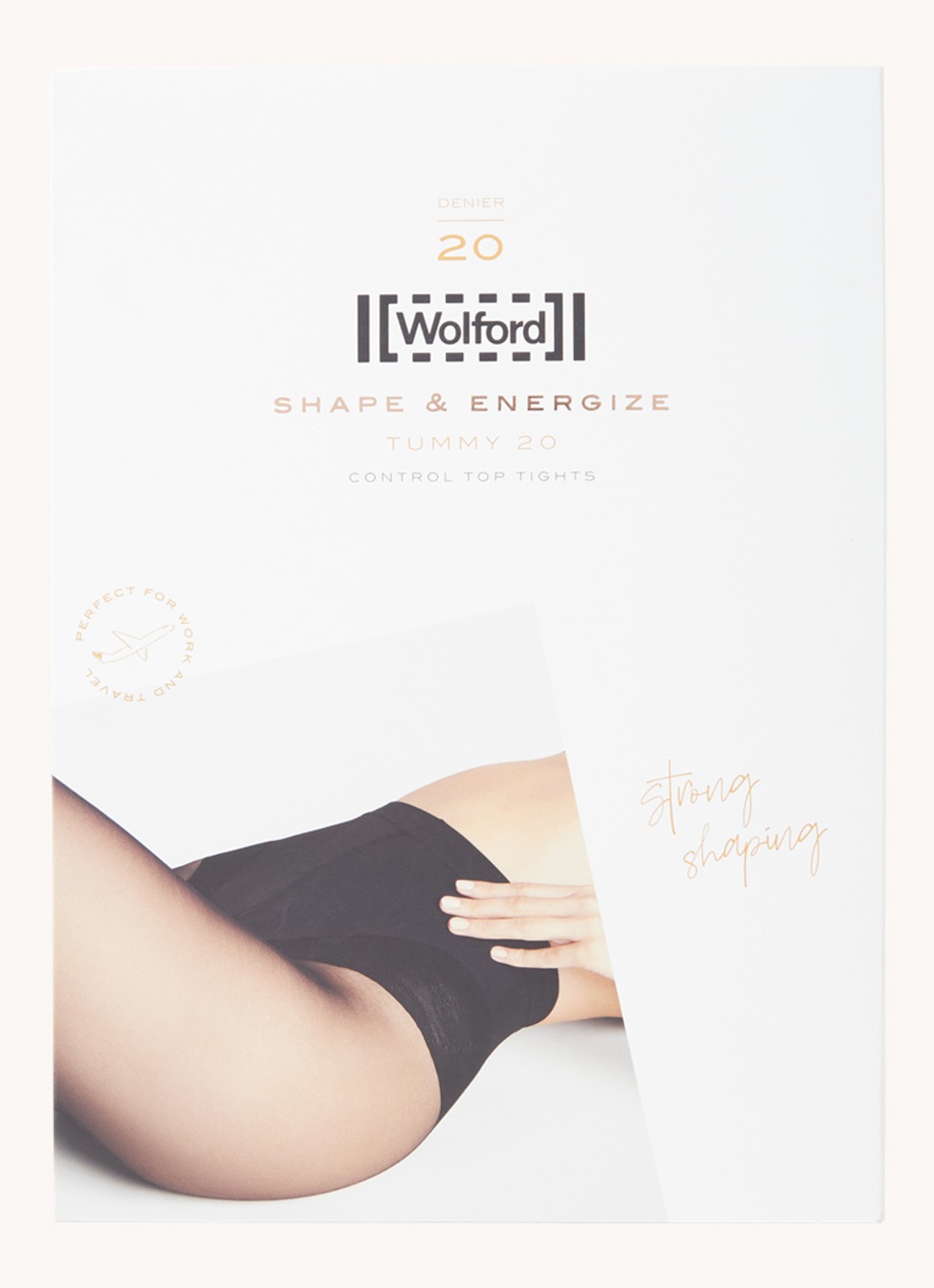 Wolford Tummy Control panty in 20 denier - voorkant 2 zwart
