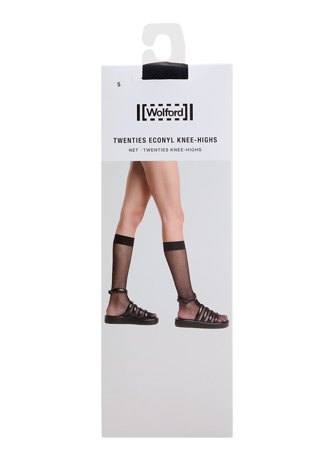 Wolford Twenties Enonyl kniekousen - voorkant zwart