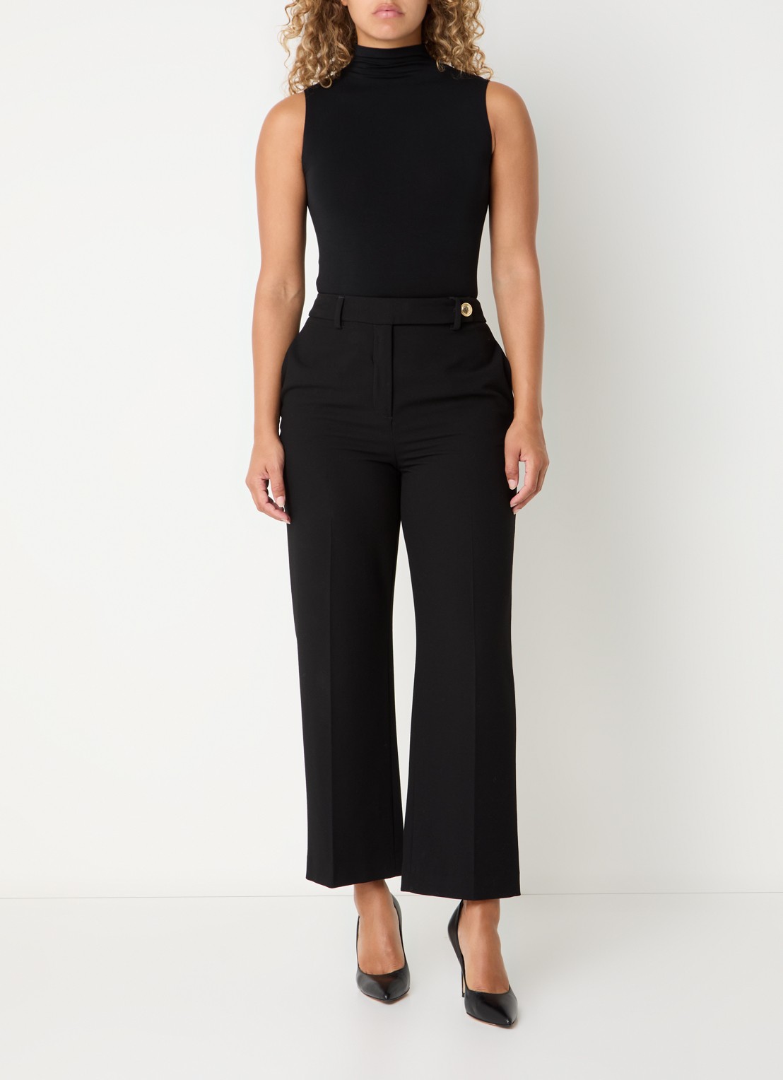 Wolford Viscose string body met col - voorkant 2 zwart