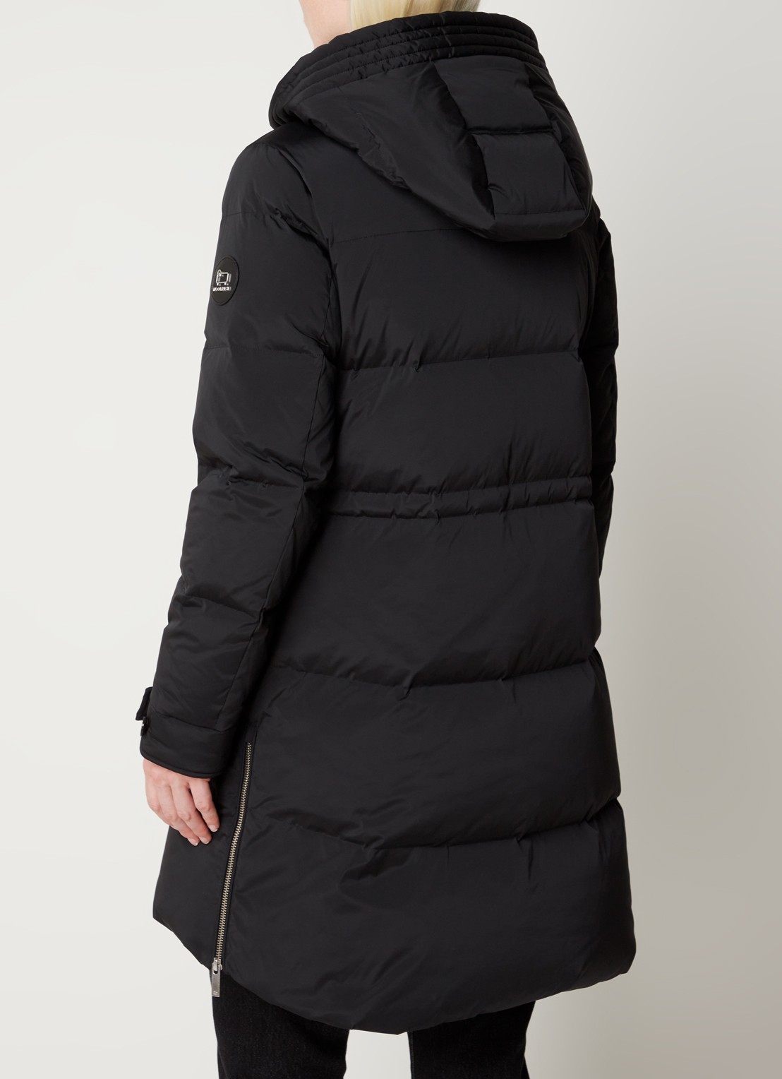 Woolrich Alsea gewatteerde jas met donsvulling met steekzakken - achterkant 3 zwart