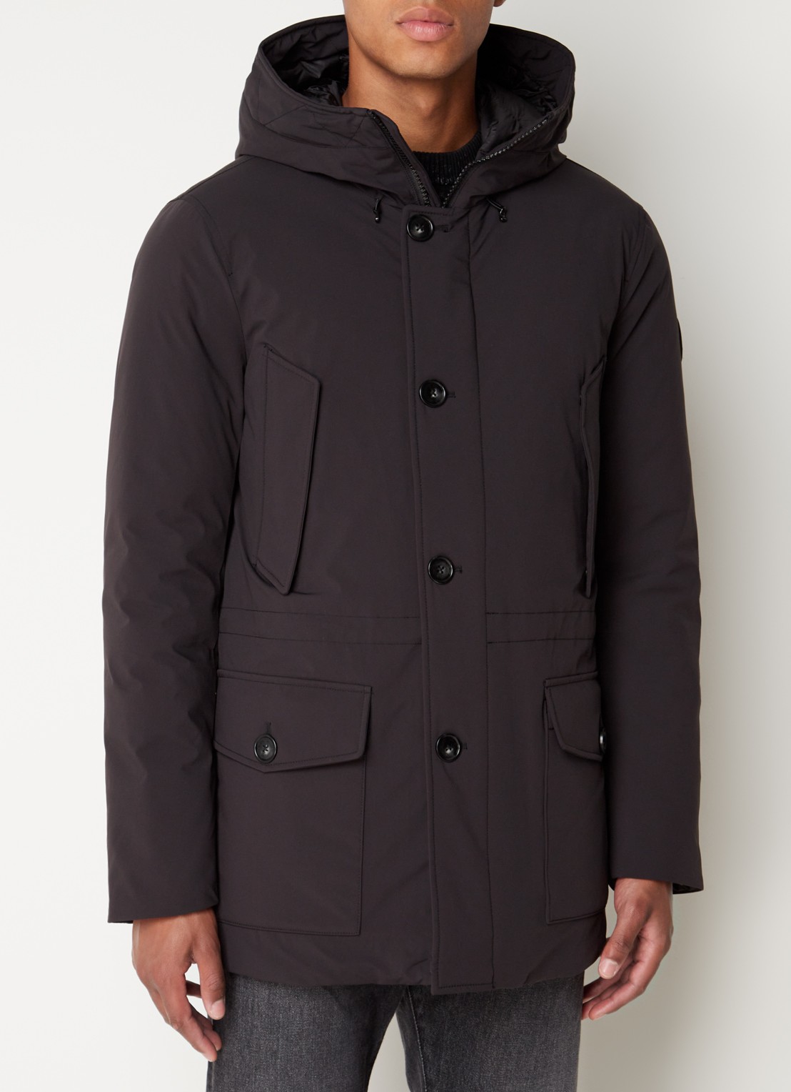 Woolrich Artic parka met donsvulling en klepzakken - detail 3 zwart