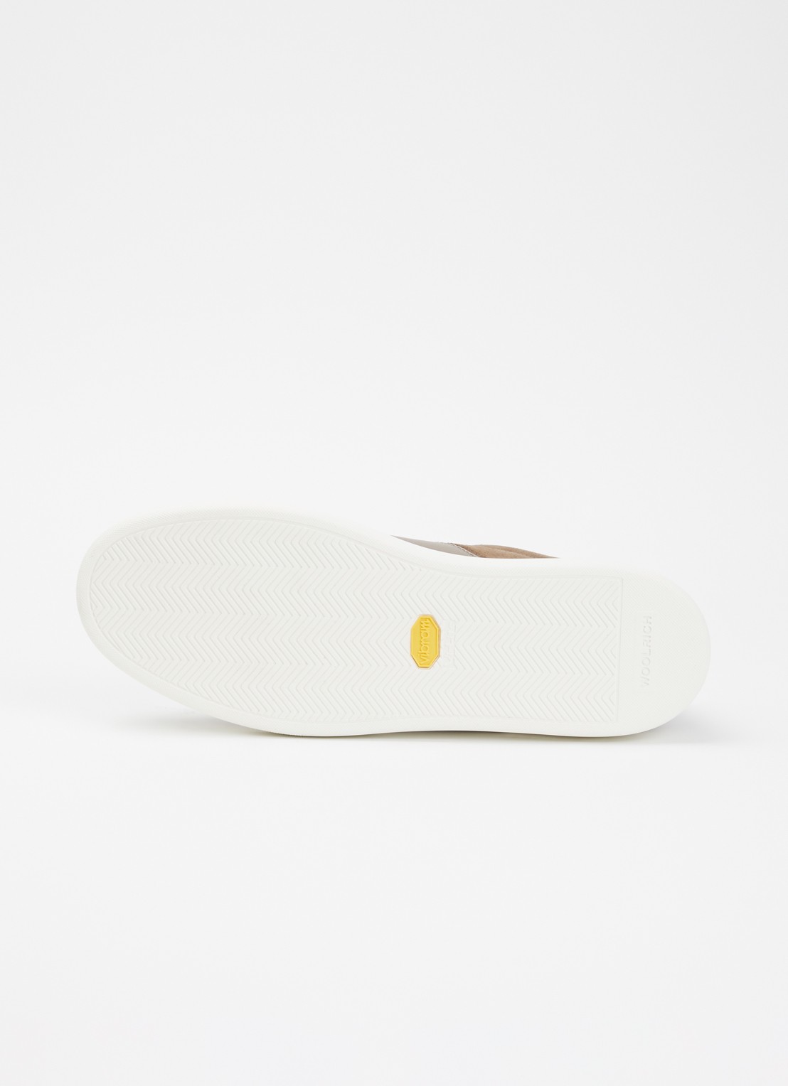 Woolrich Classic Court sneaker van suède met details van kalfsleer  - detail 3 lichtbruin
