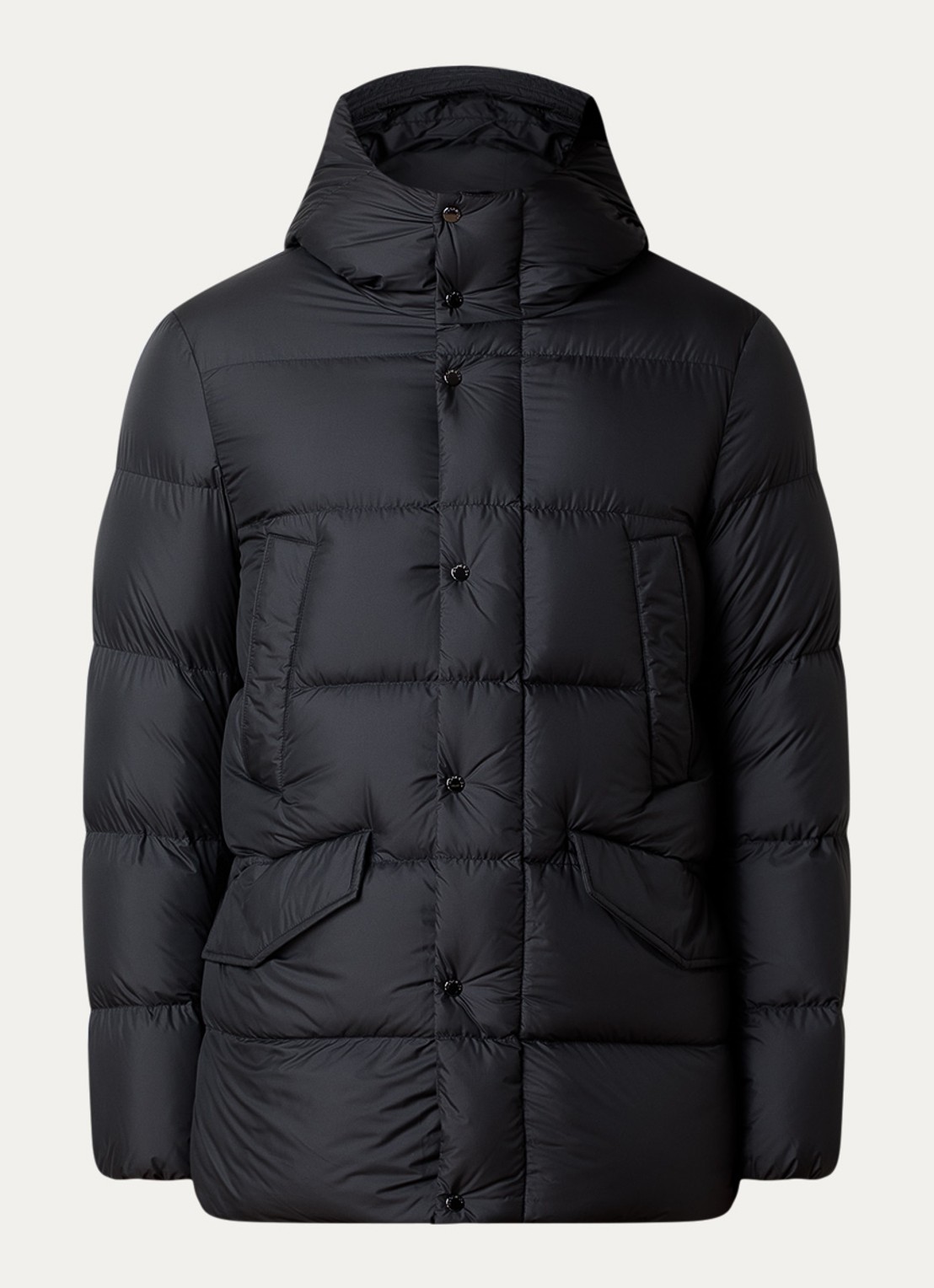 Woolrich Cloud Davis gewatteerde parka met donsvulling en waterafstotende coating - voorkant 4 zwart