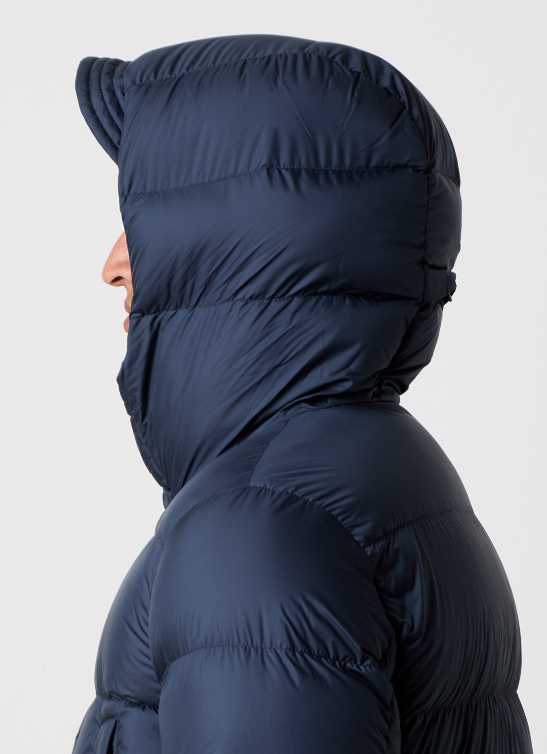 Woolrich Cloud Davis gewatteerde parka met donsvulling en waterafstotende coating - detail 2 donkerblauw